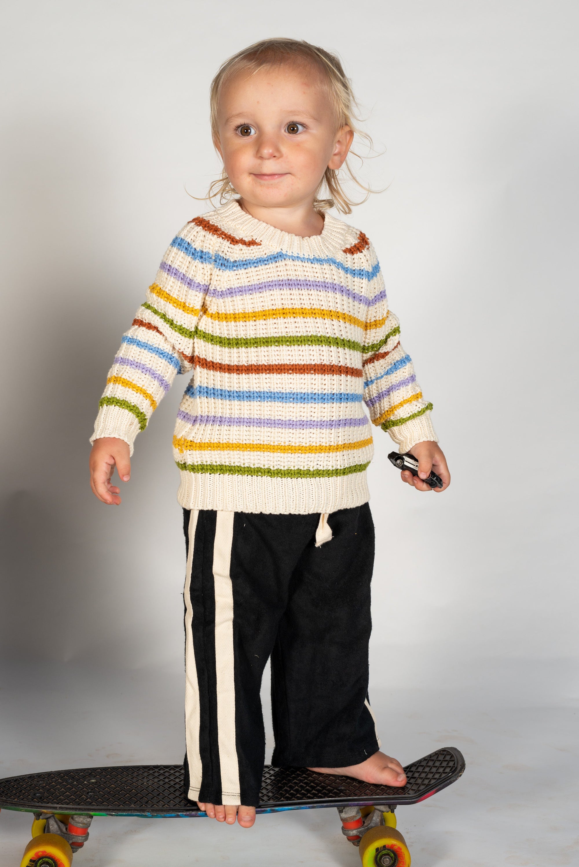 Kids Knit in Rainbow Stripe - Atmosea