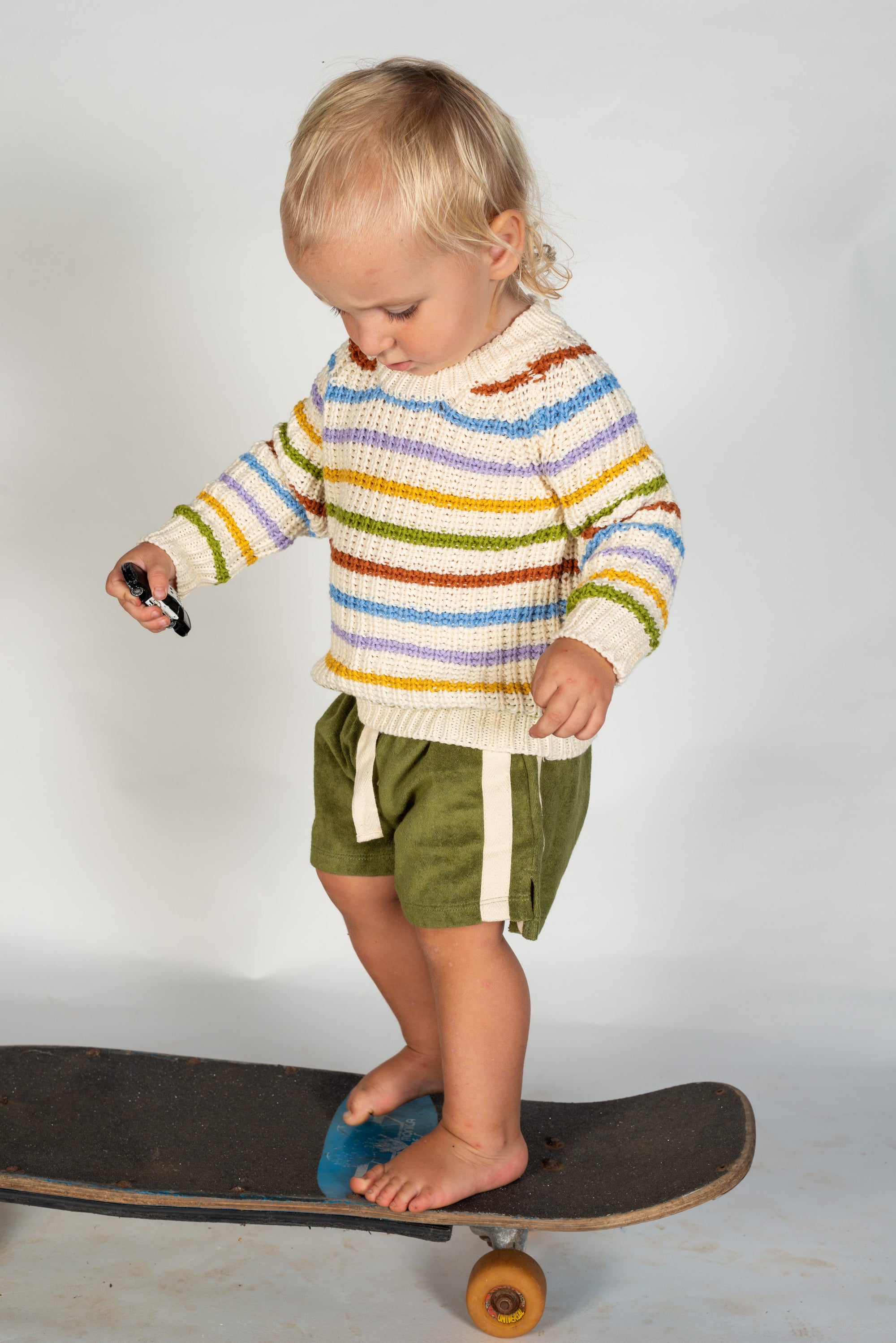 Kids Knit in Rainbow Stripe - Atmosea