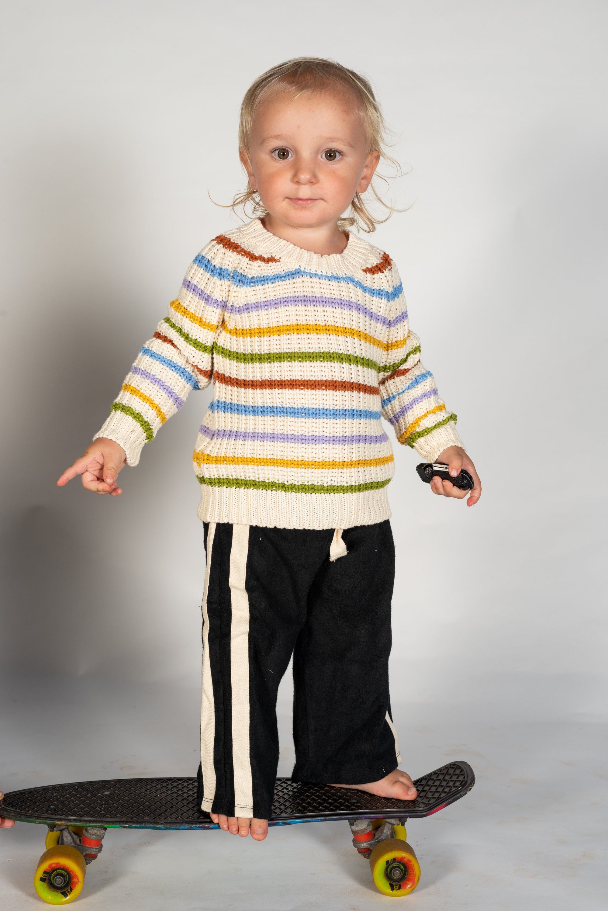 Kids Knit in Rainbow Stripe - Atmosea