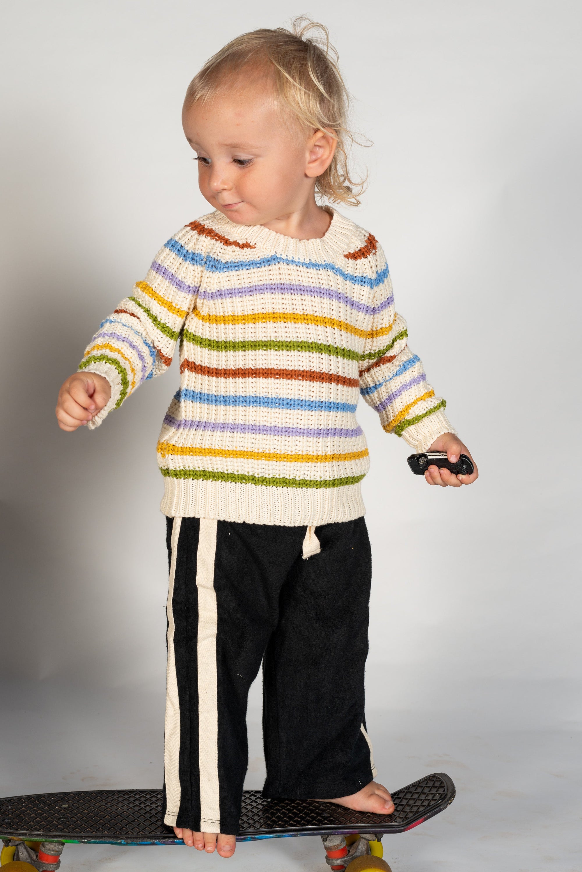 Kids Knit in Rainbow Stripe - Atmosea