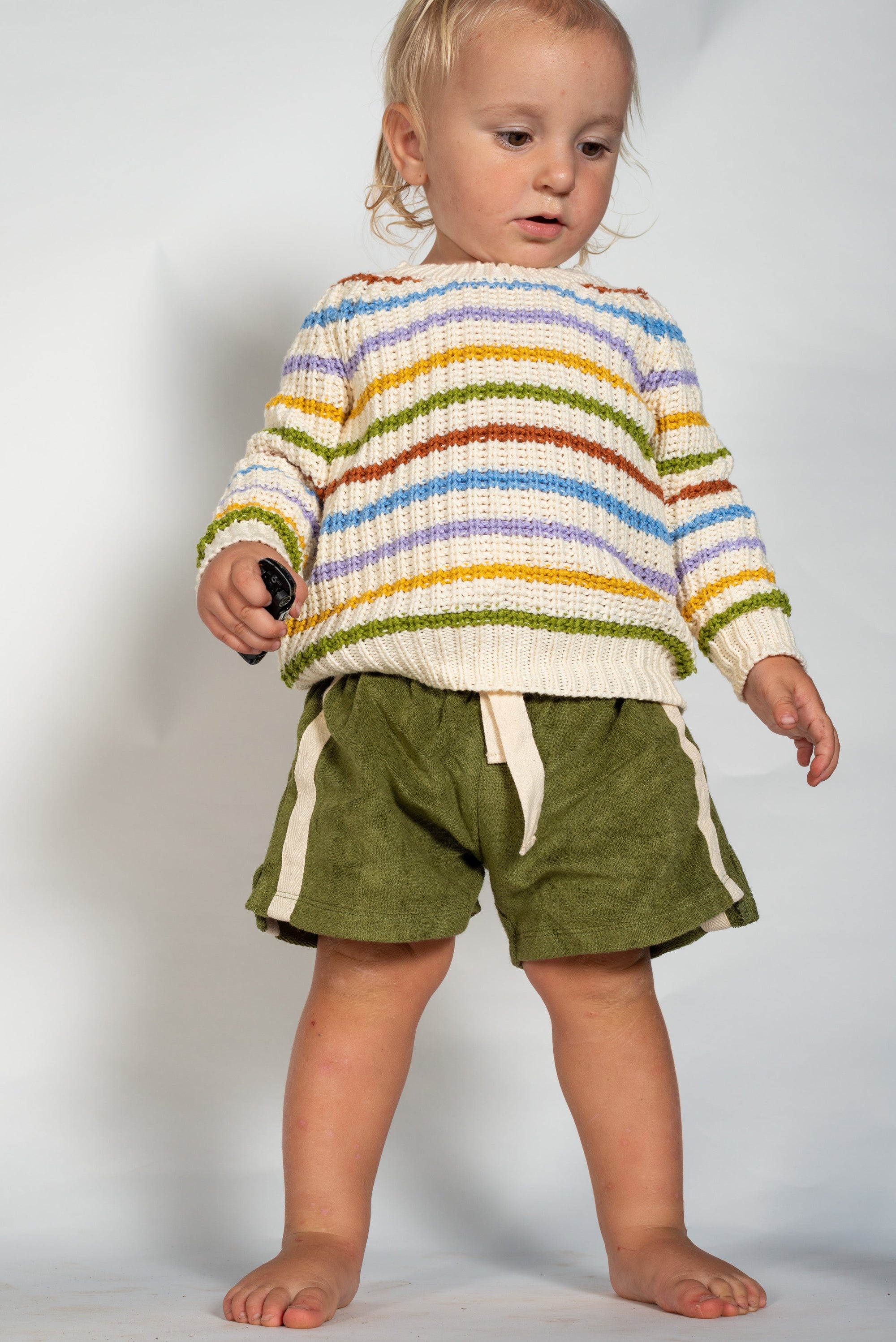 Kids Knit in Rainbow Stripe - Atmosea