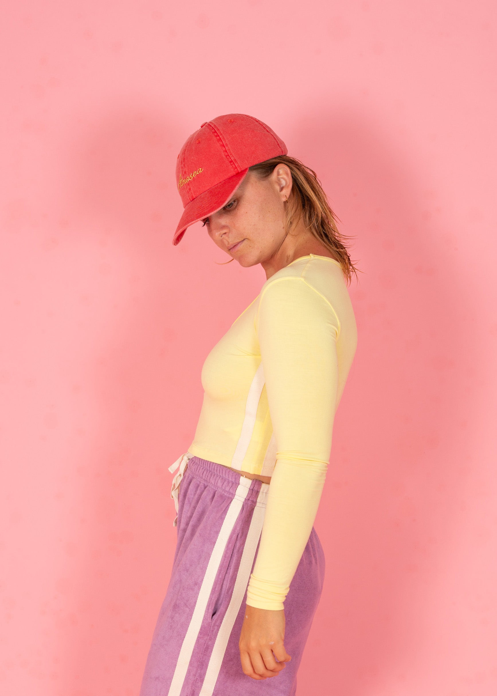 Long Sleeve Crop in Butter Yellow - Atmosea