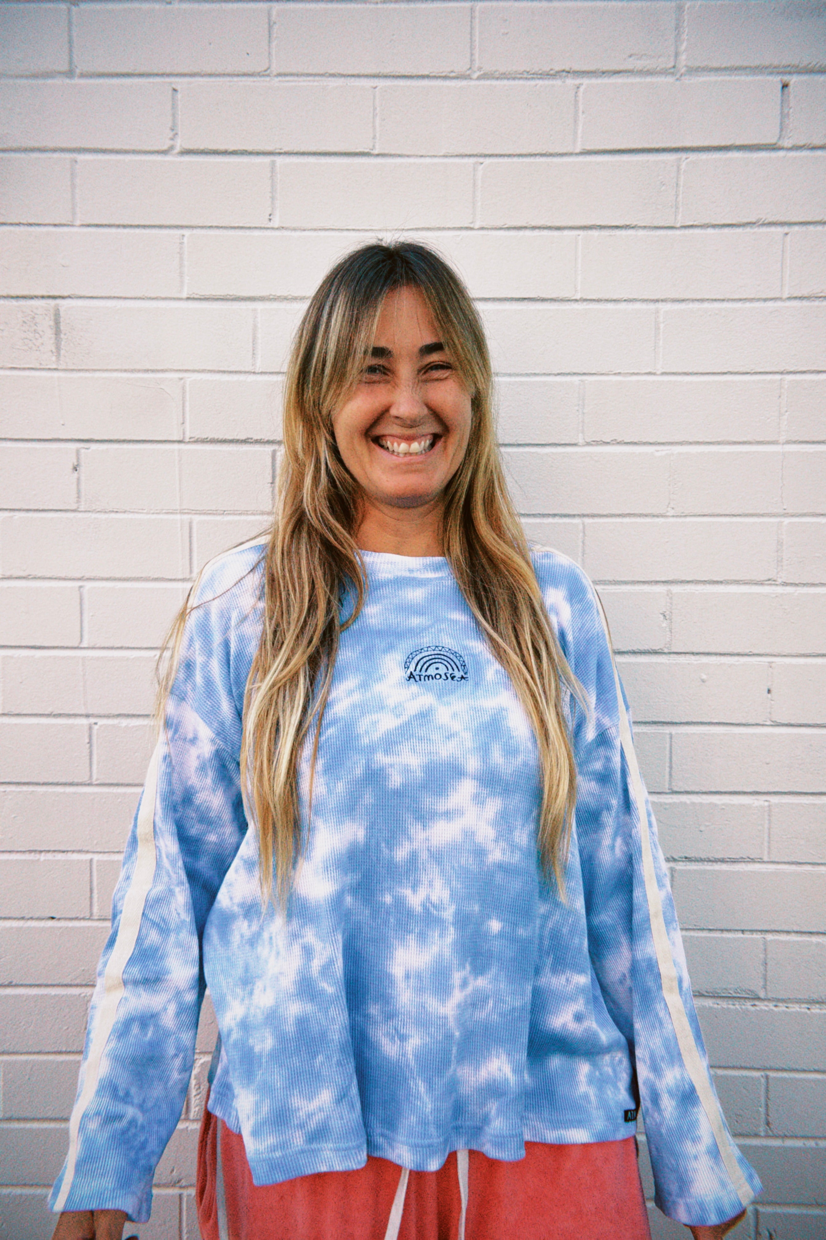 Lounge Long Sleeve Tee in Cloud Tie Dye - Atmosea