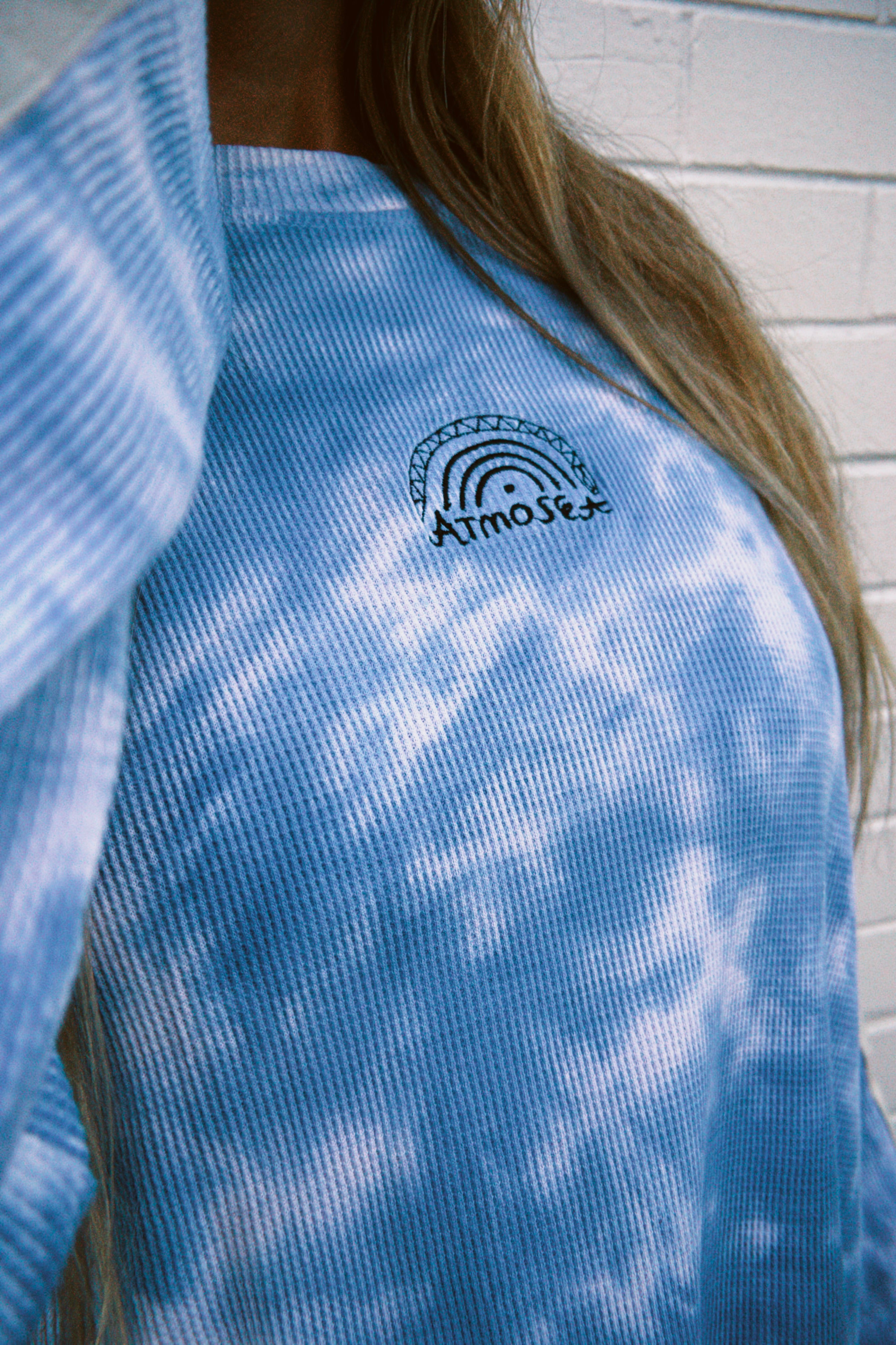 Lounge Long Sleeve Tee in Cloud Tie Dye - Atmosea