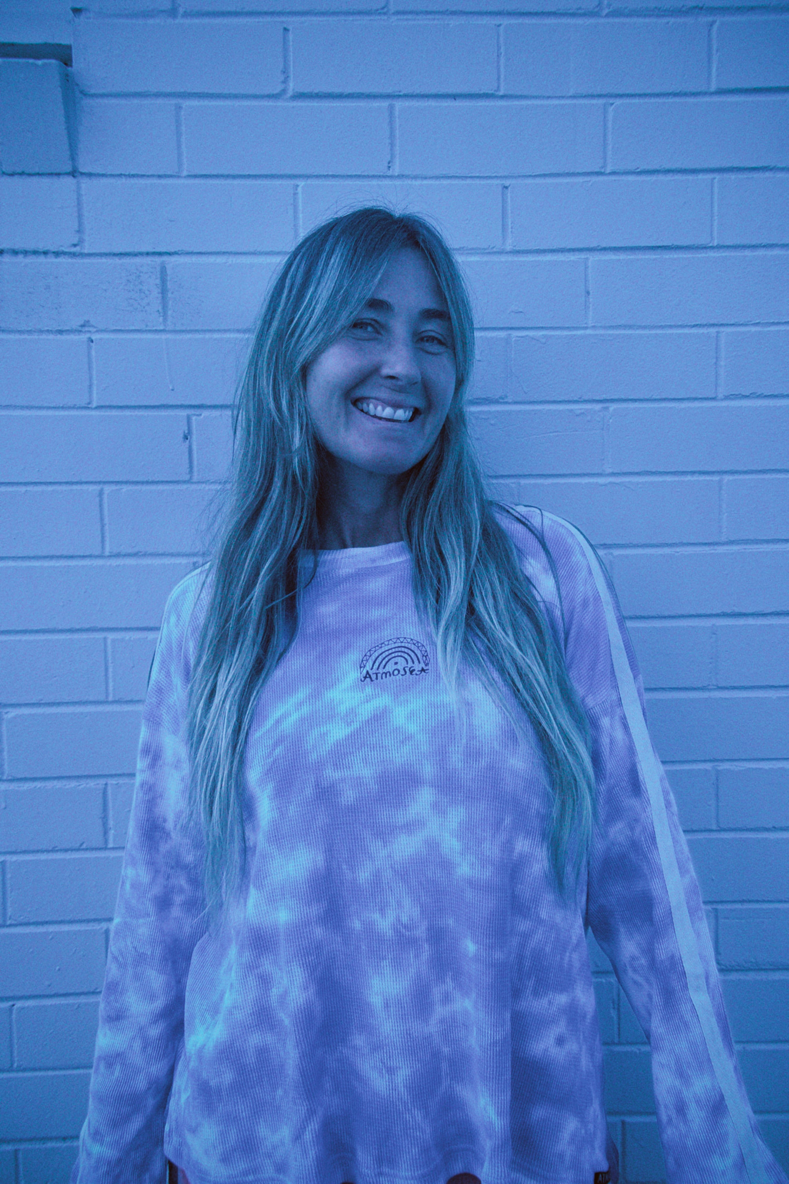 Lounge Long Sleeve Tee in Cloud Tie Dye - Atmosea