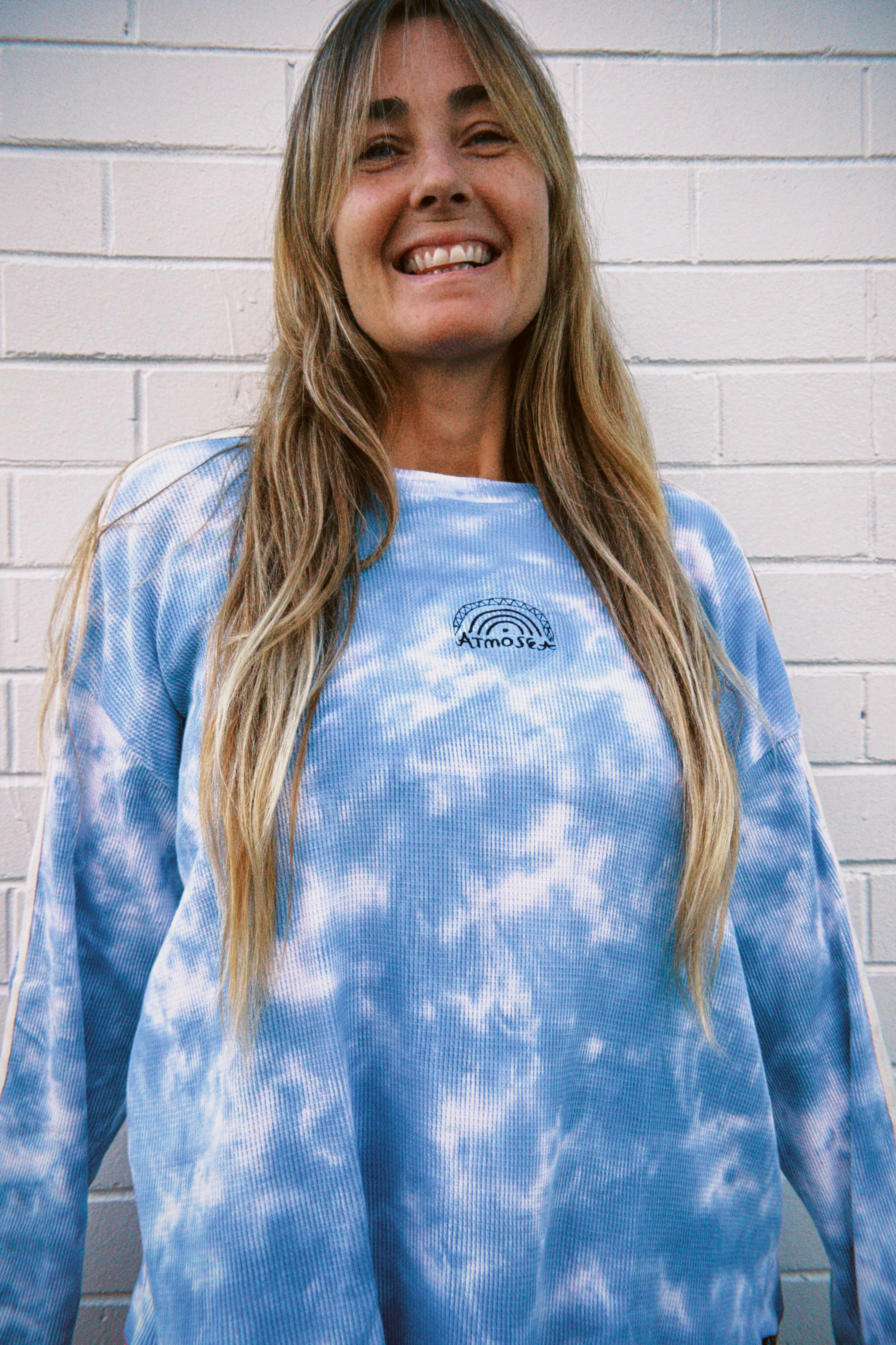 Lounge Long Sleeve Tee in Cloud Tie Dye - Atmosea