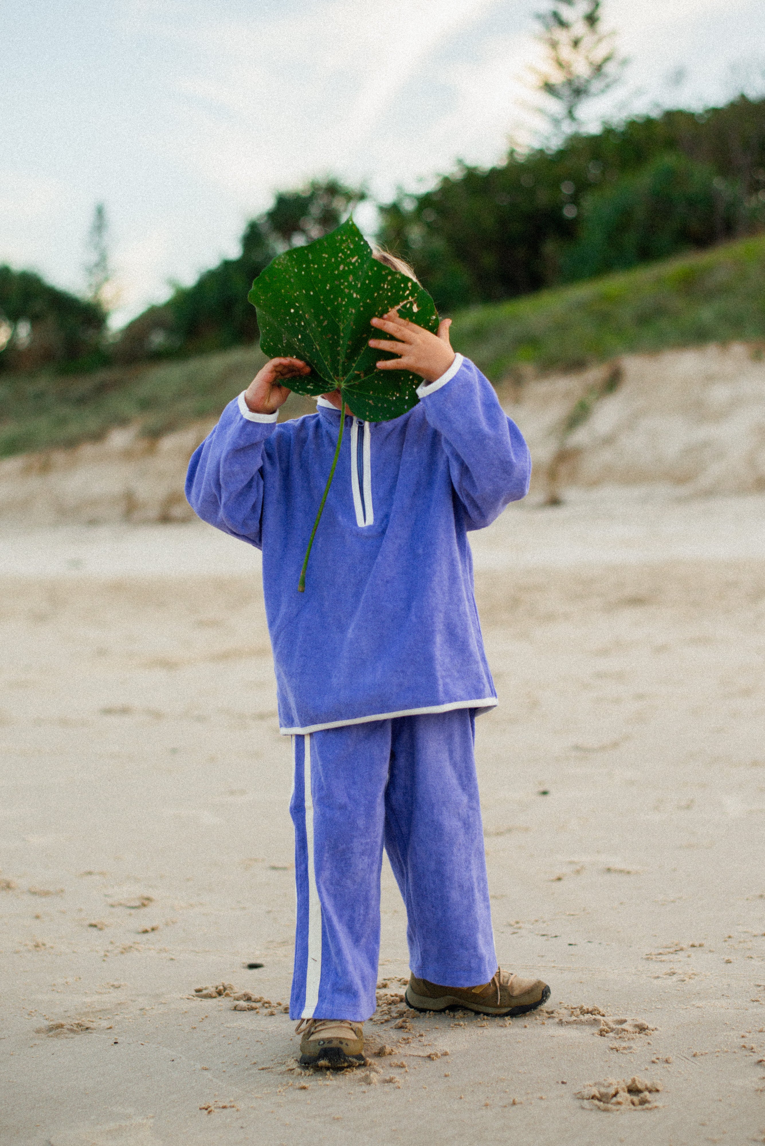Mini Terry Jumper Zip in Lavander - Atmosea