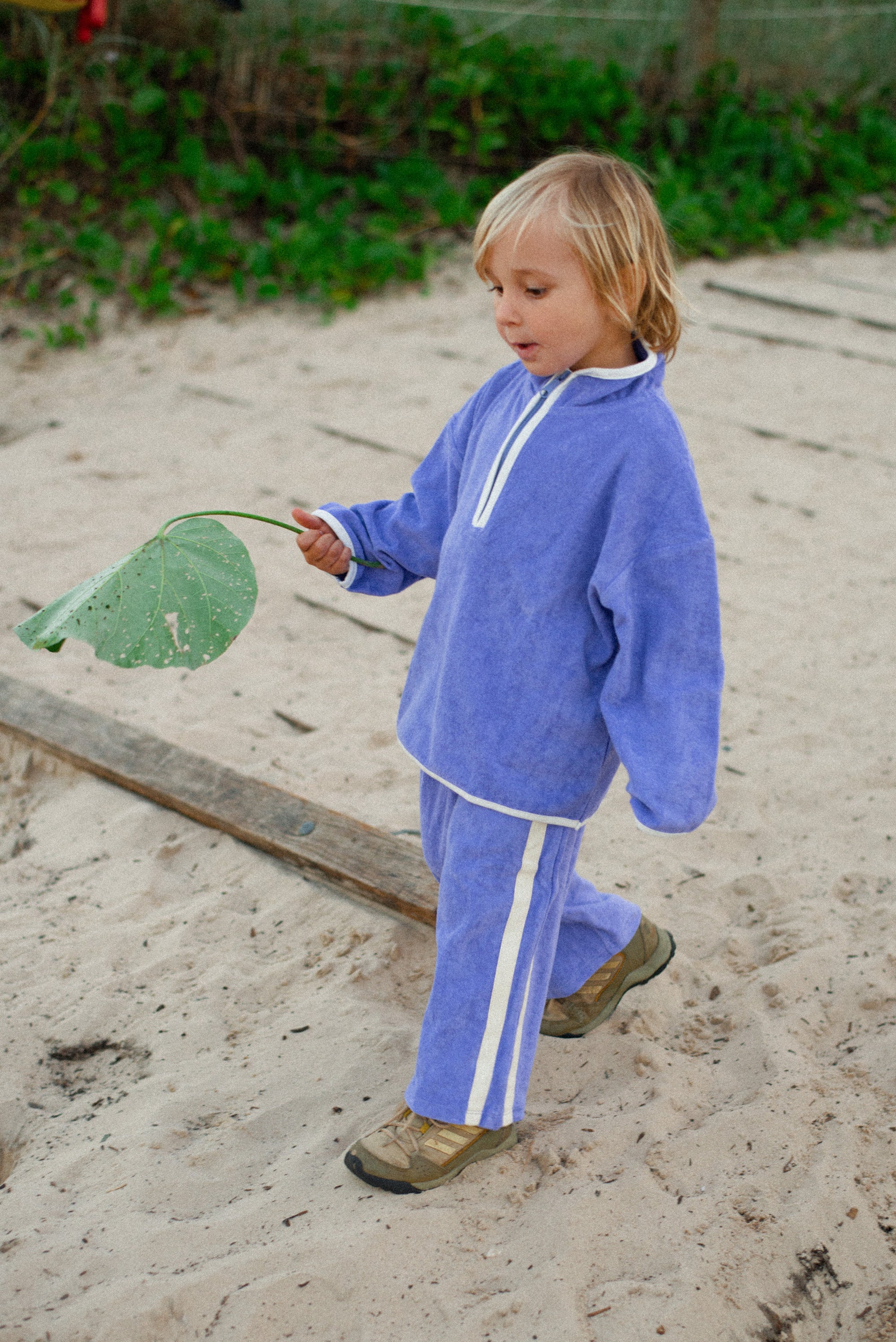 Mini Terry Jumper Zip in Lavander - Atmosea