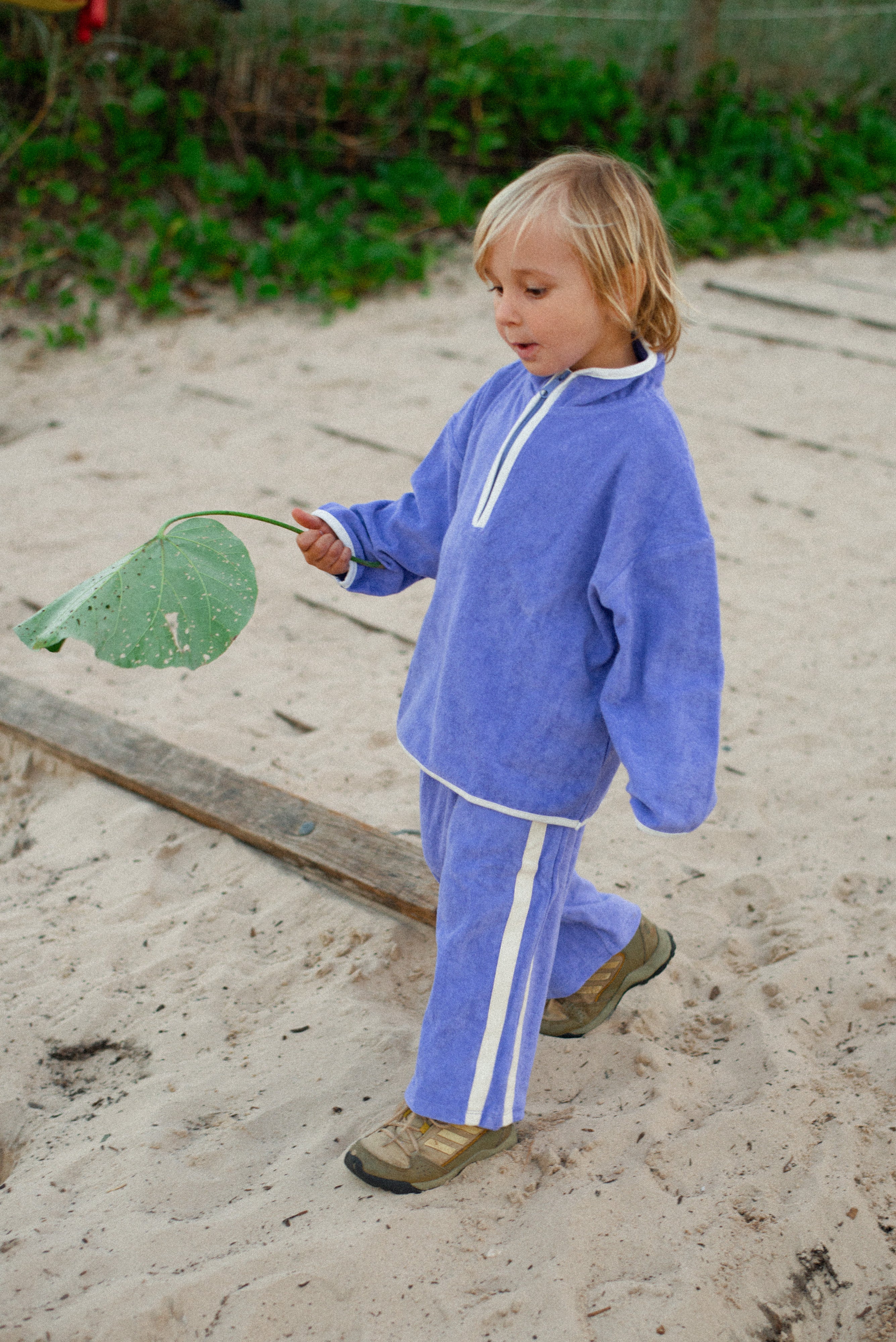 Mini Terry Jumper Zip in Lavander - Atmosea