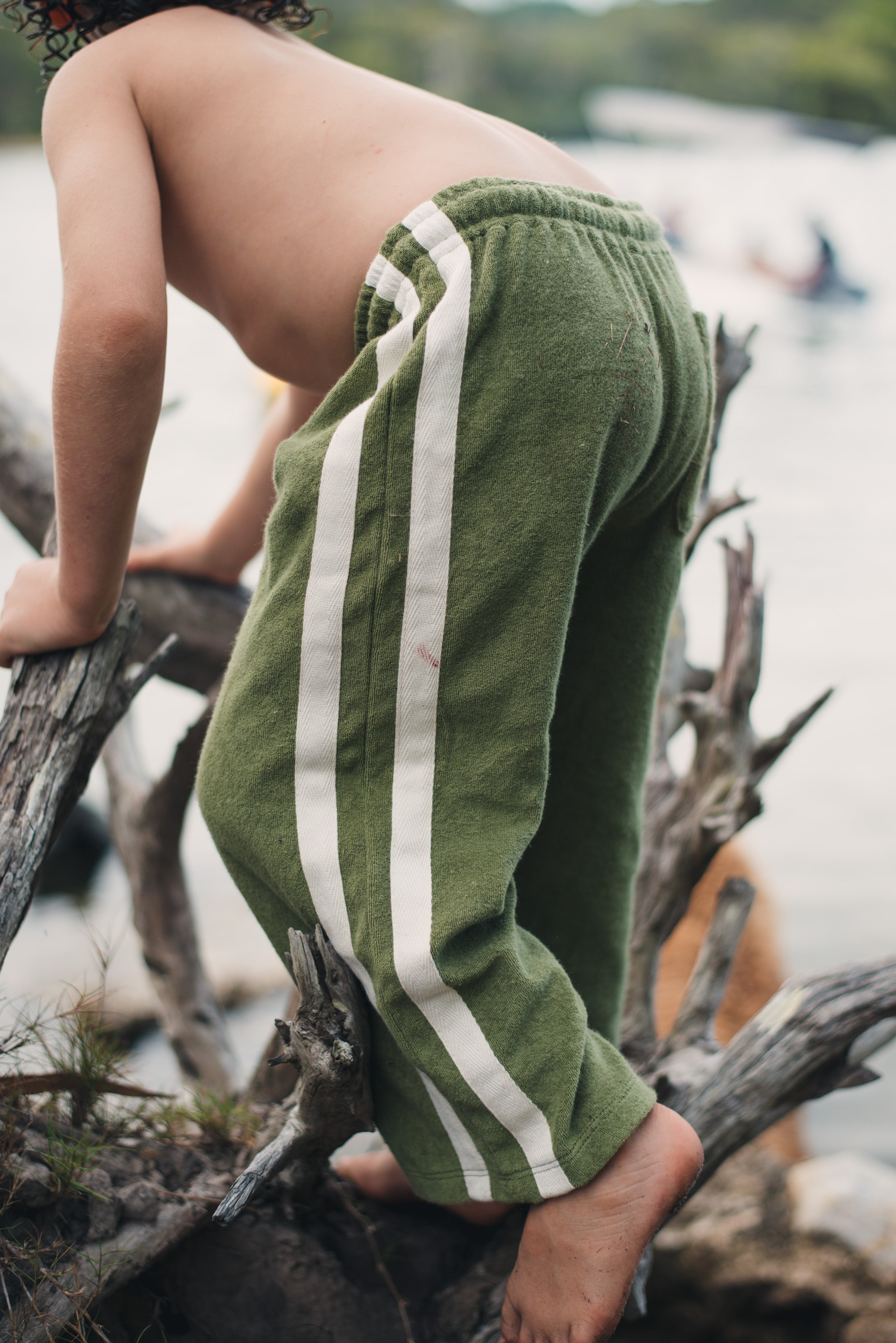 Mini Terry Pant in Olive - Atmosea