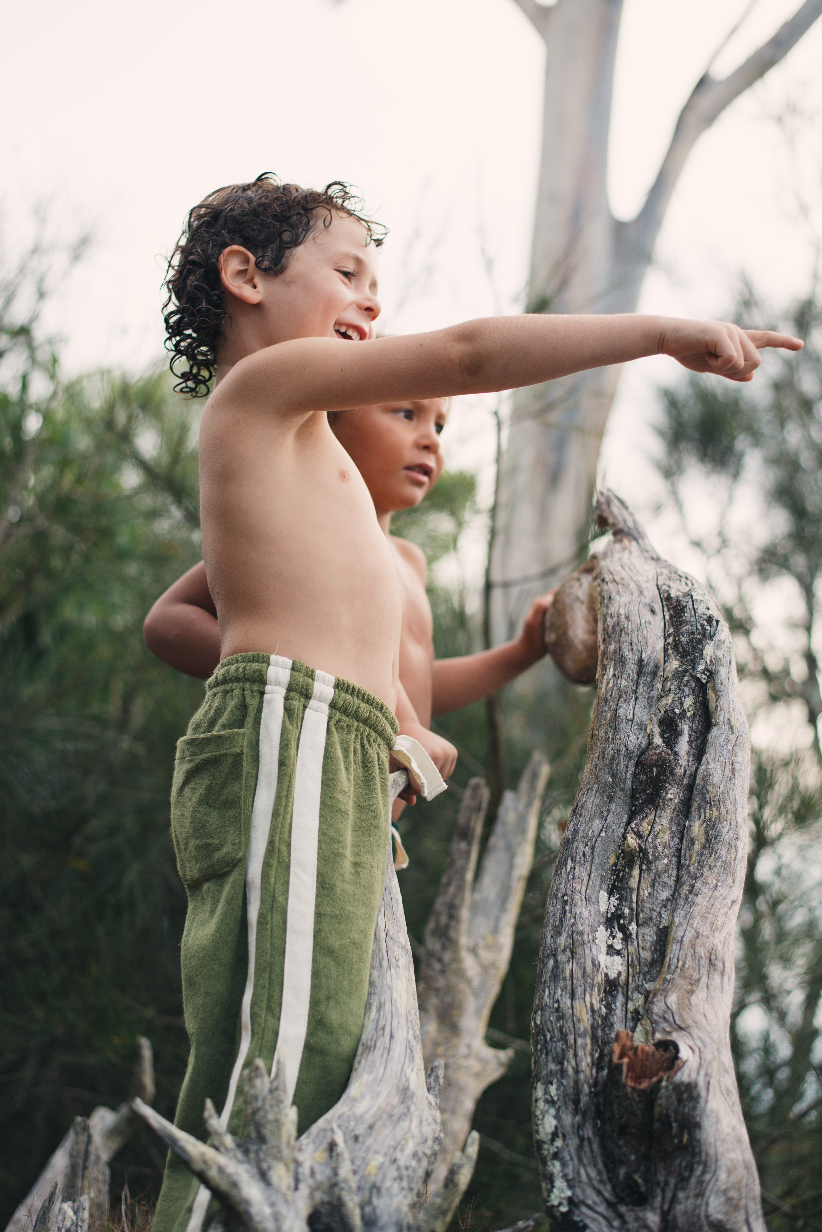 Mini Terry Pant in Olive - Atmosea