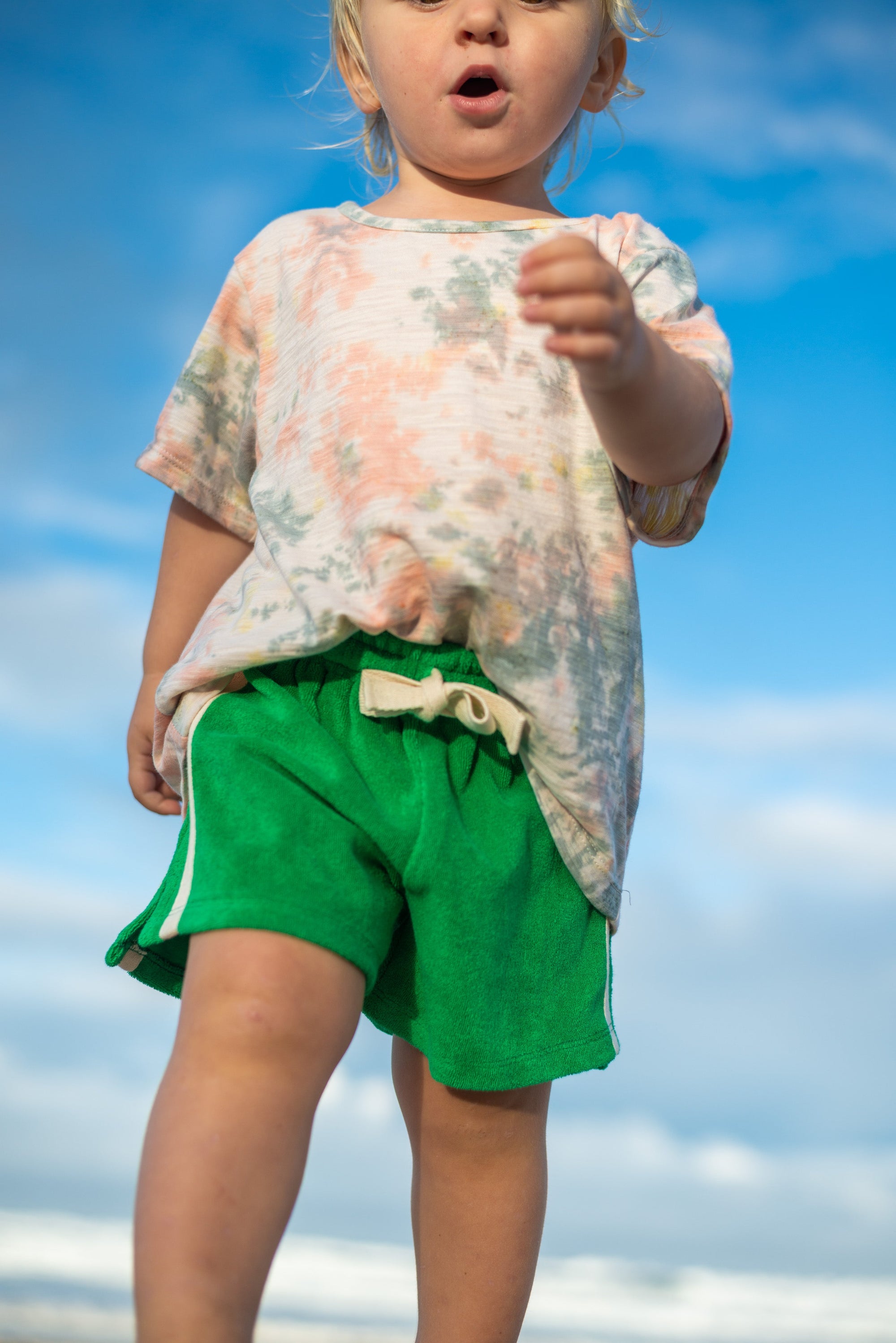 Mini Terry Towelling Shorts Green - Atmosea