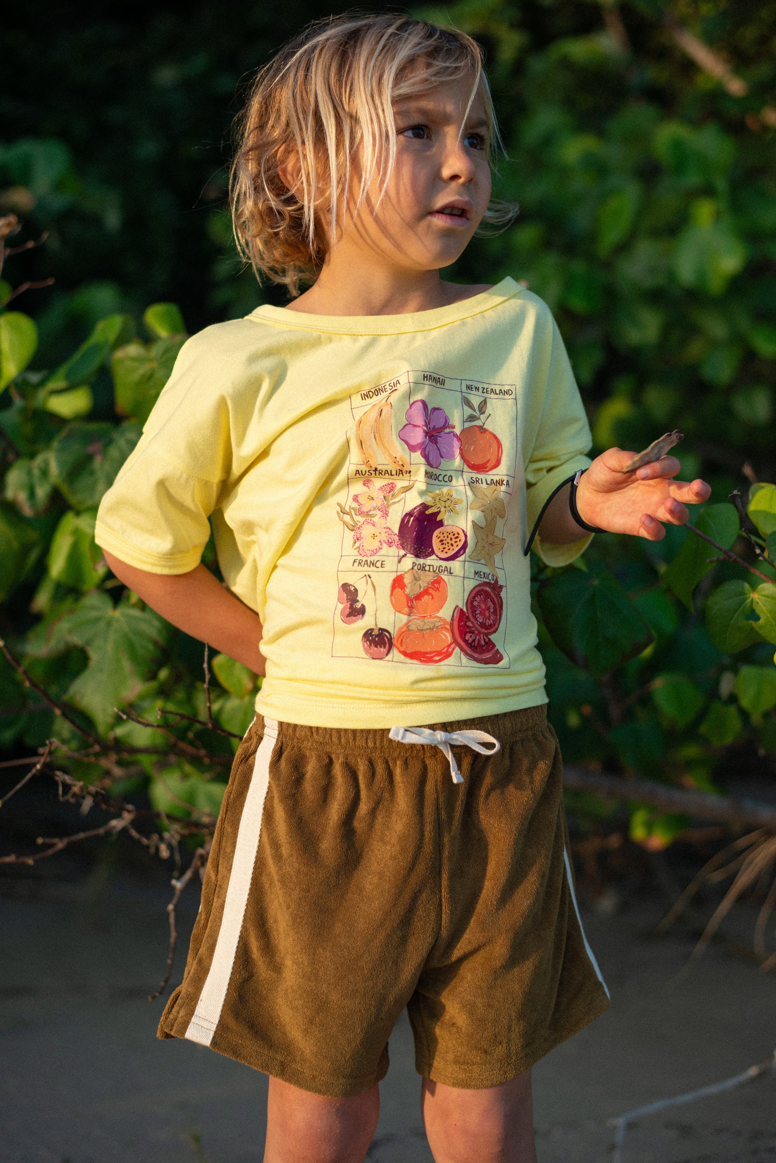 Mini Terry Towelling Shorts in Army Green - Atmosea