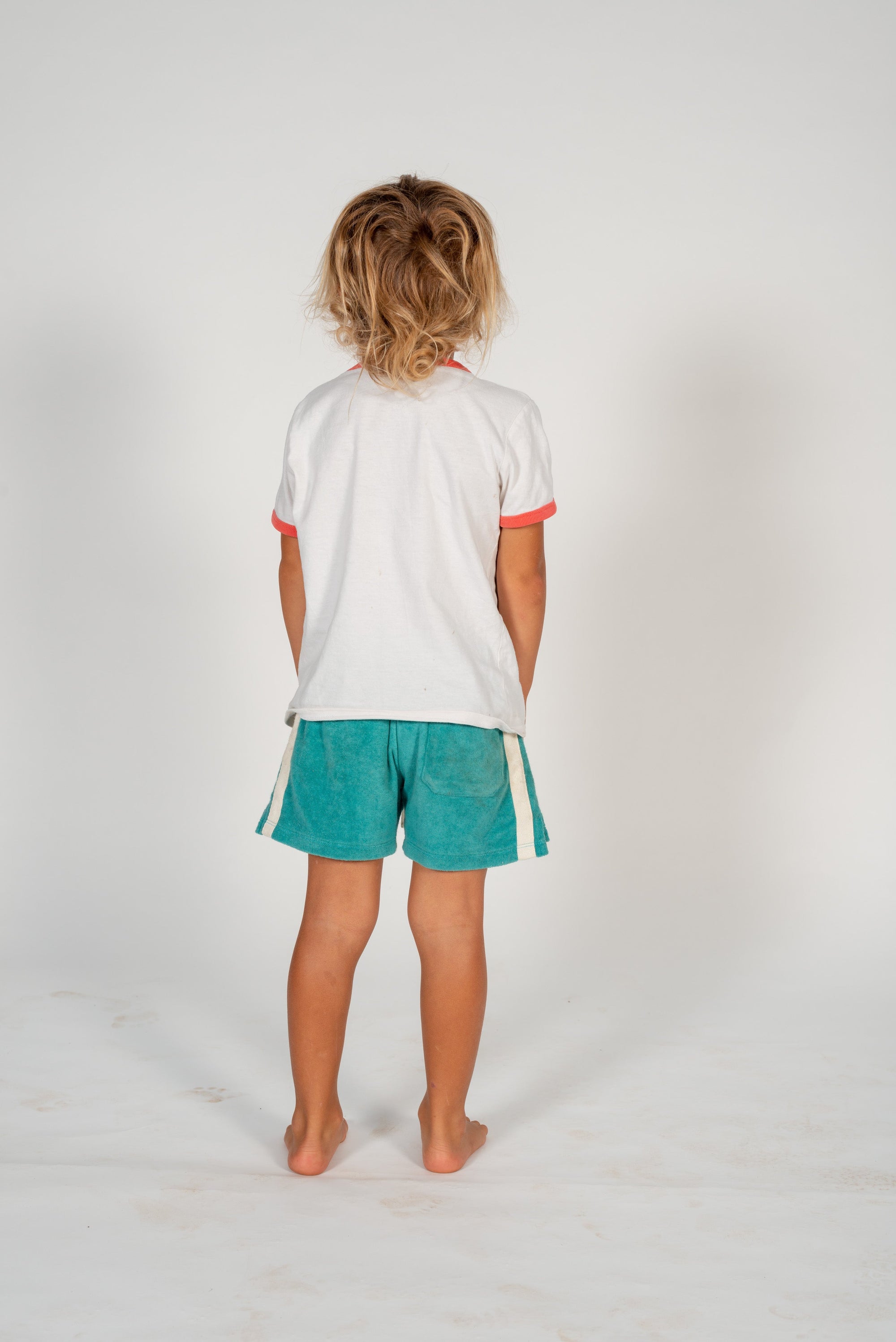 Mini Terry Towelling Shorts in Blue Crush - Atmosea