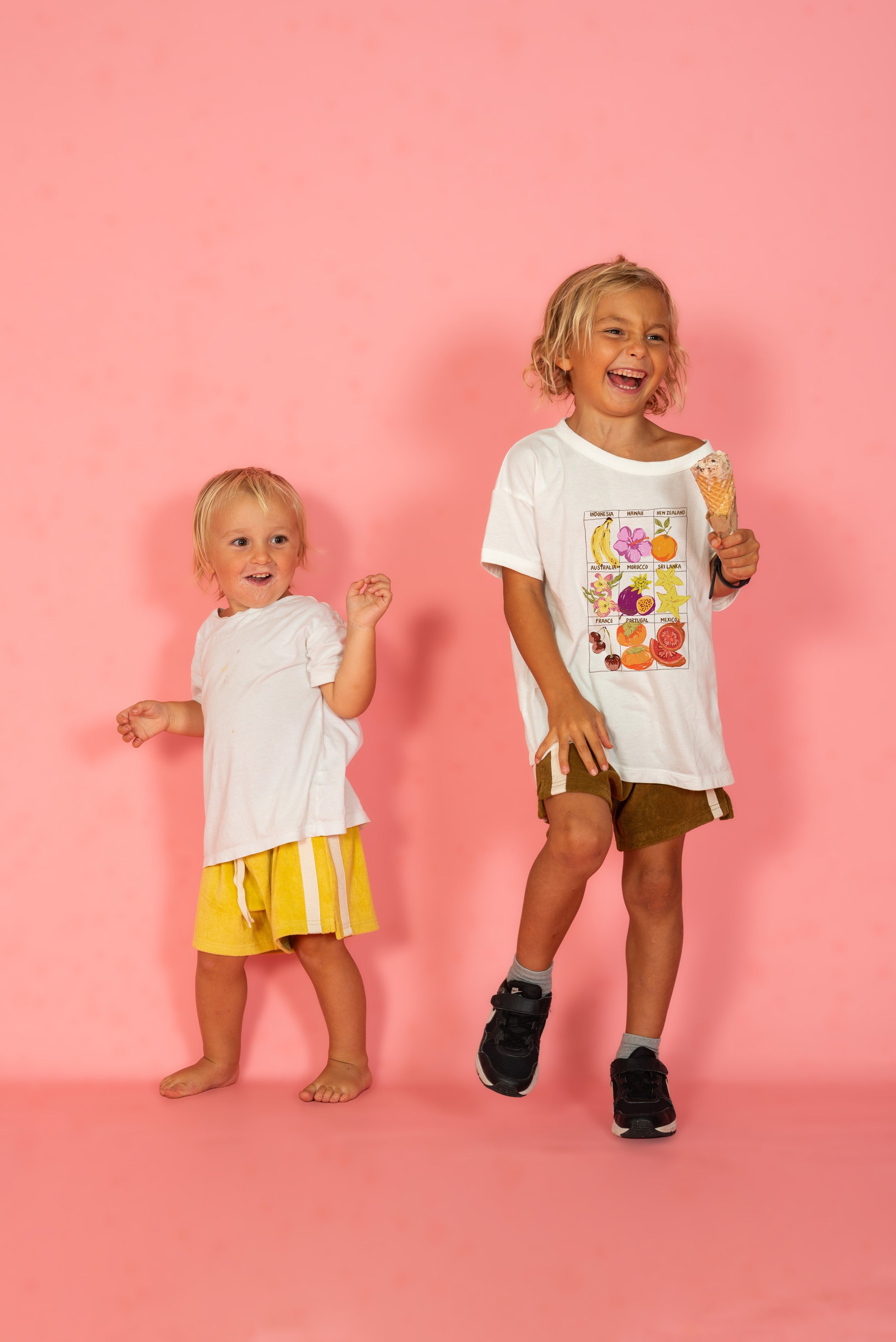 Mini Terry Towelling Shorts in Butter Yellow - Atmosea