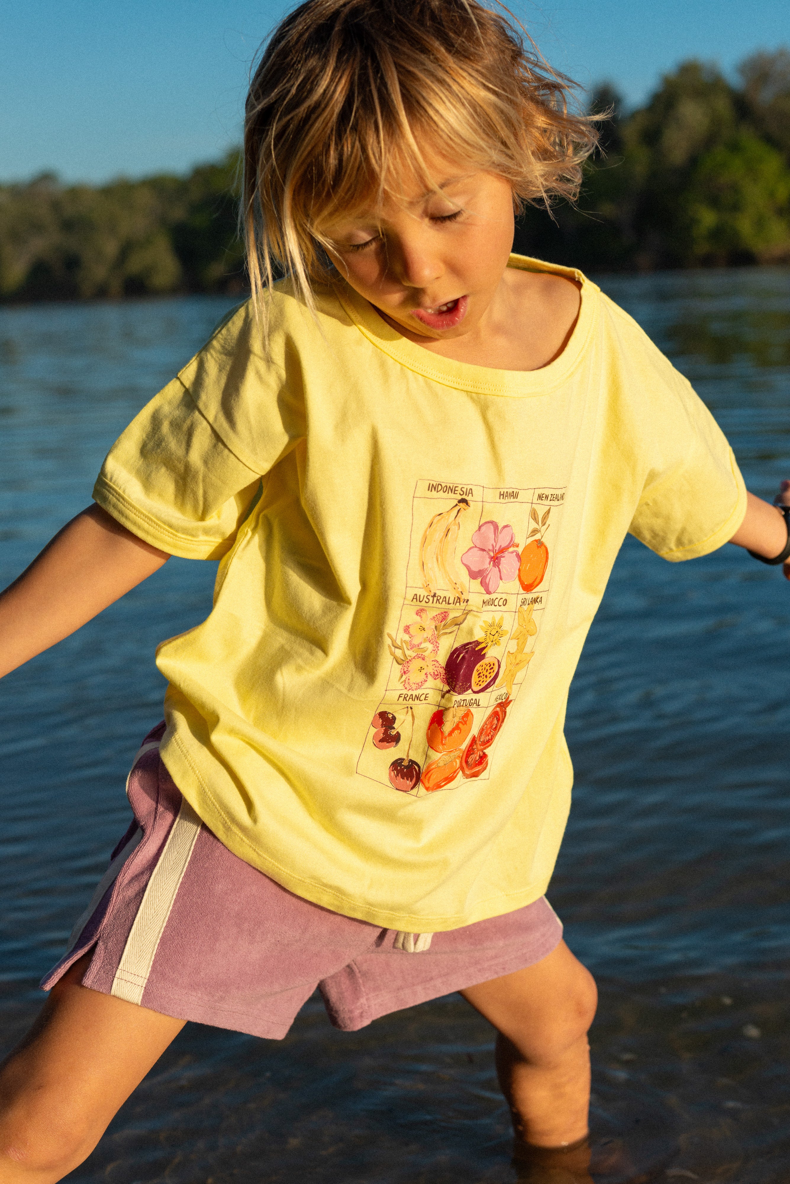 Mini Terry Towelling Shorts in Jacaranda - Atmosea