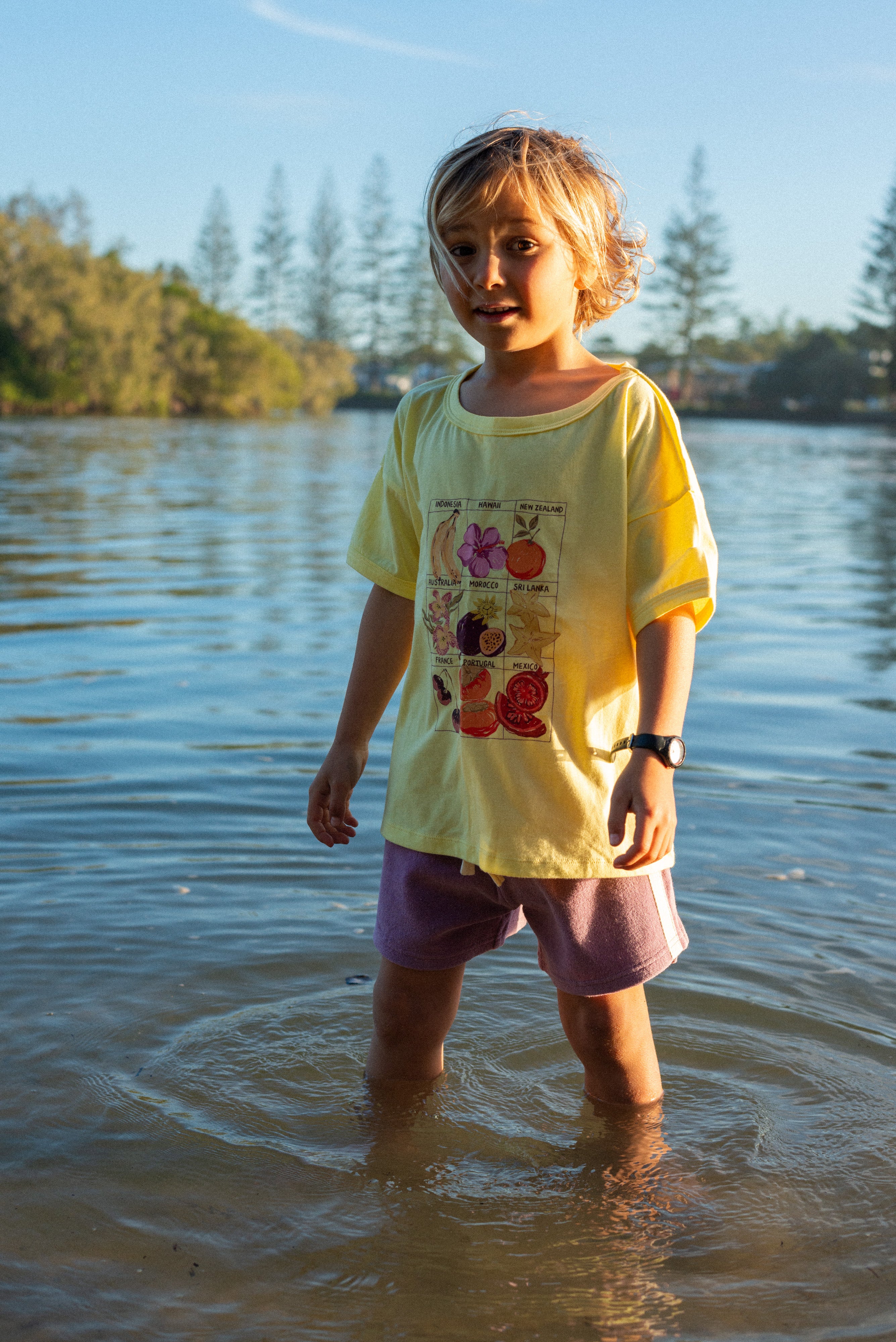 Mini Terry Towelling Shorts in Jacaranda - Atmosea