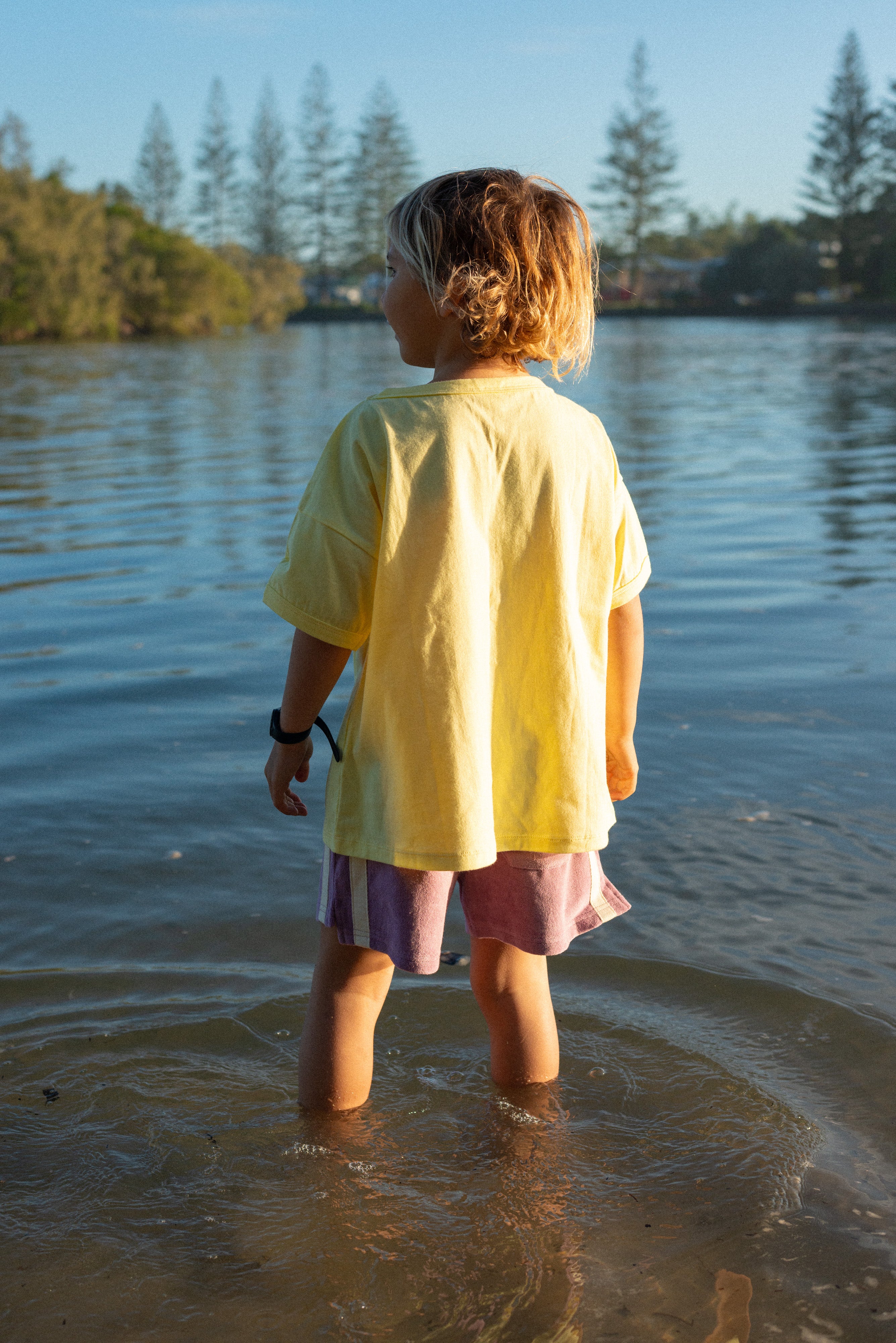 Mini Terry Towelling Shorts in Jacaranda - Atmosea