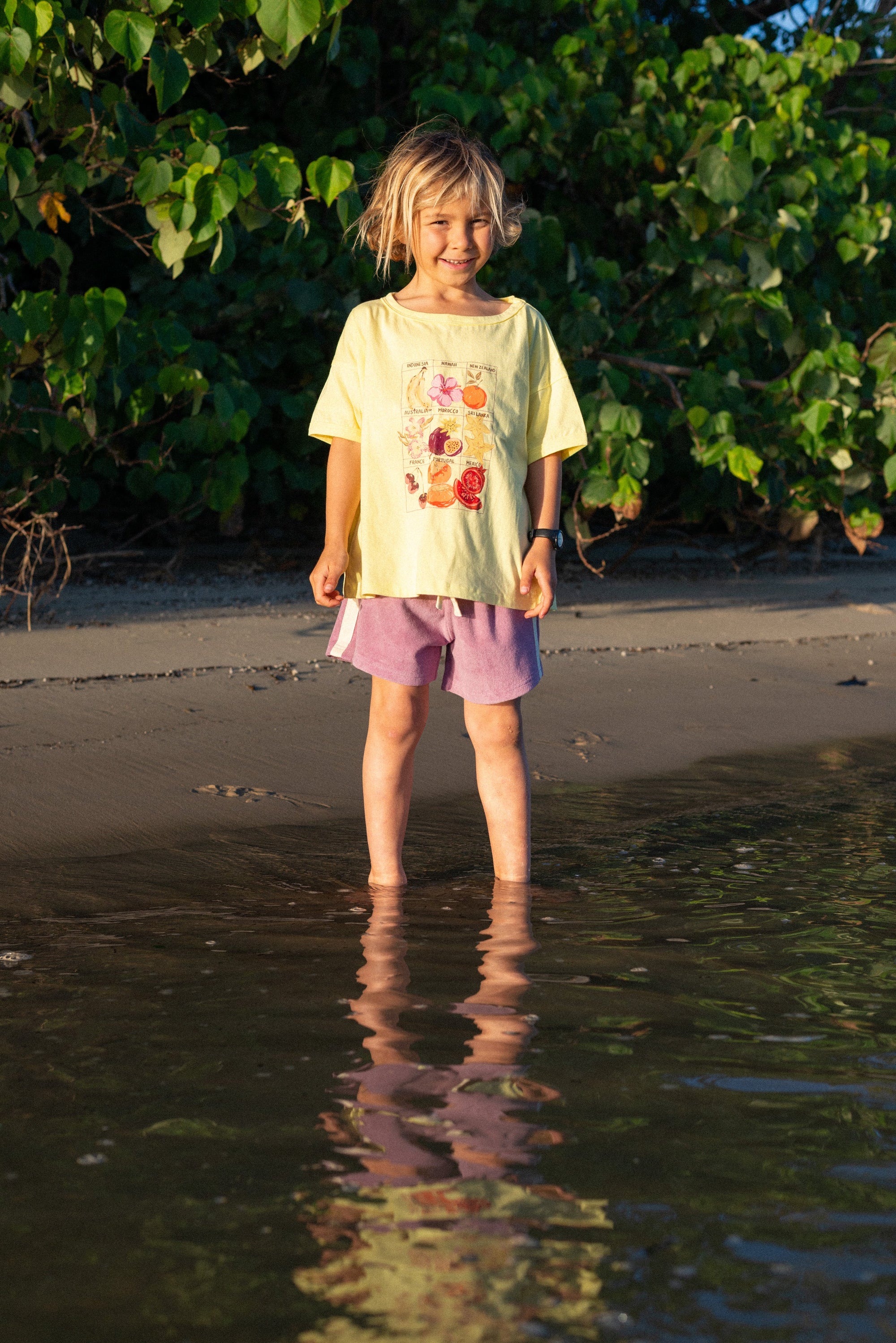 Mini Terry Towelling Shorts in Jacaranda - Atmosea