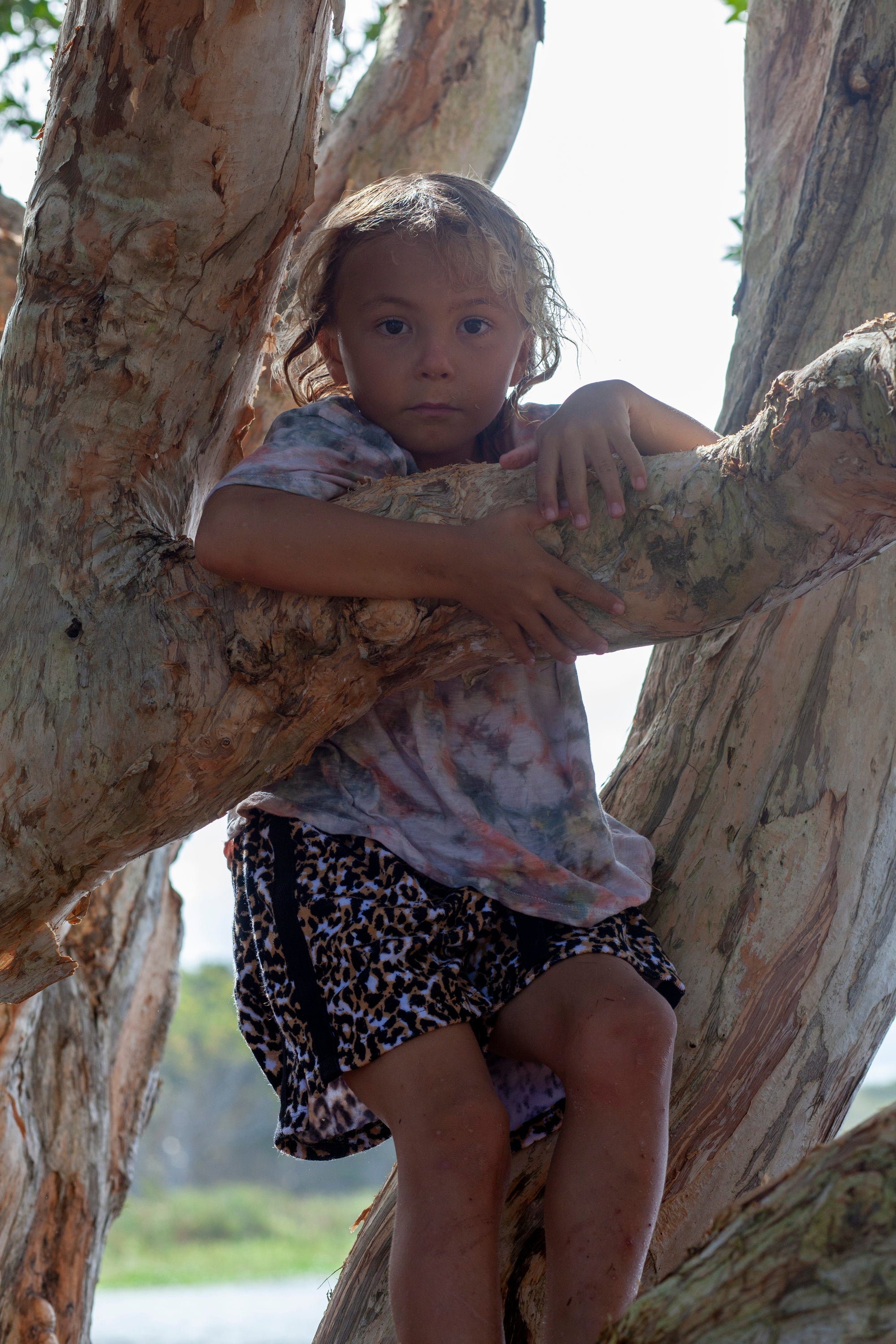 Mini Terry Towelling Shorts in Leopard - Atmosea