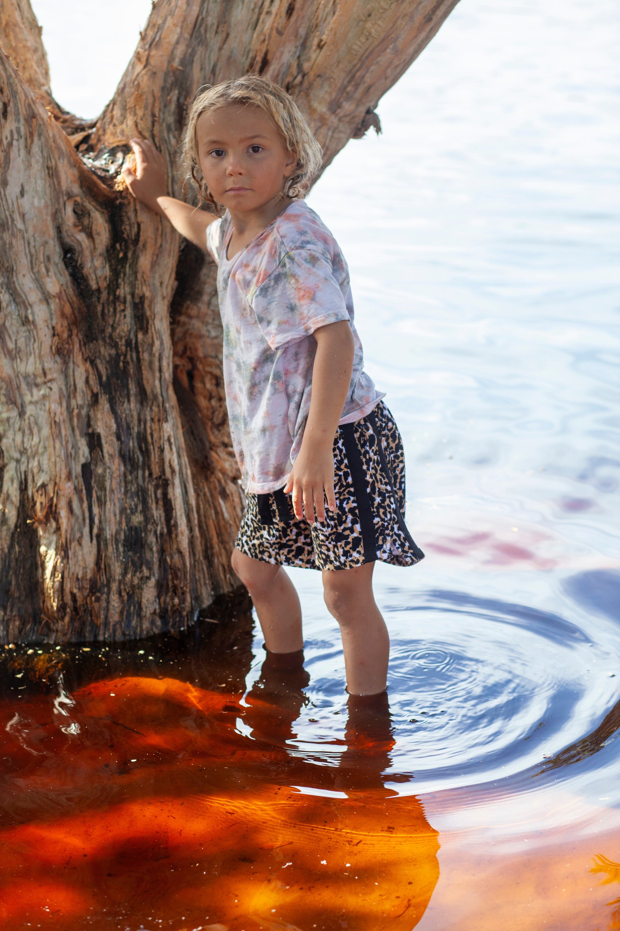 Mini Terry Towelling Shorts in Leopard - Atmosea