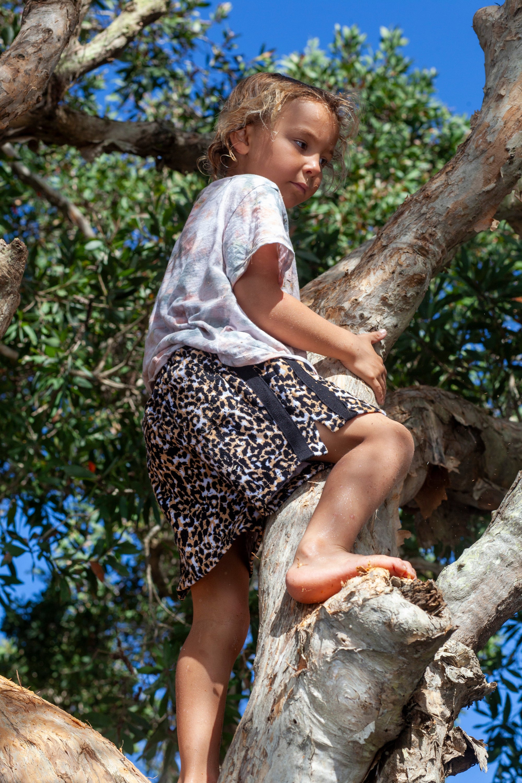 Mini Terry Towelling Shorts in Leopard - Atmosea