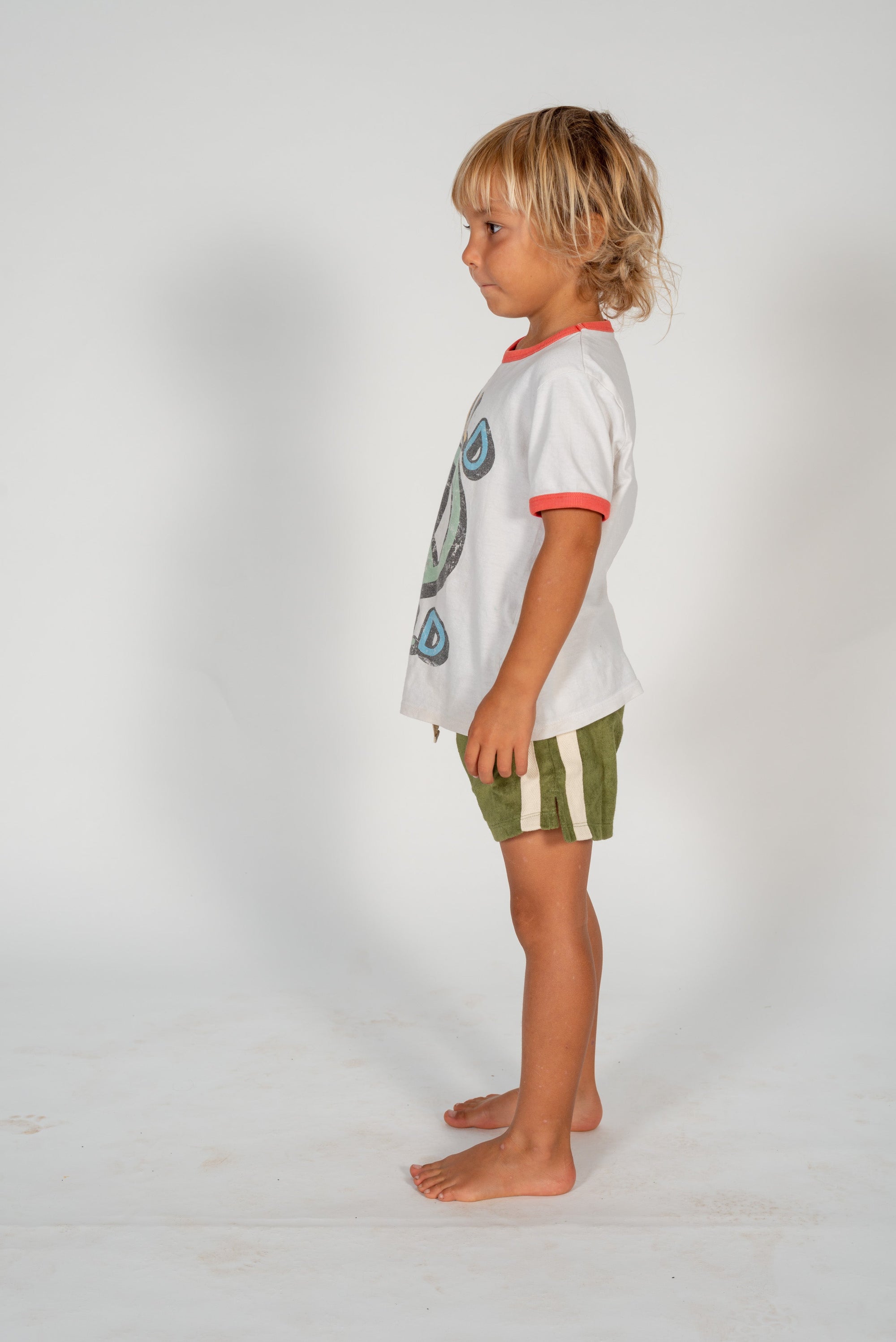 Mini Terry Towelling Shorts in Olive - Atmosea