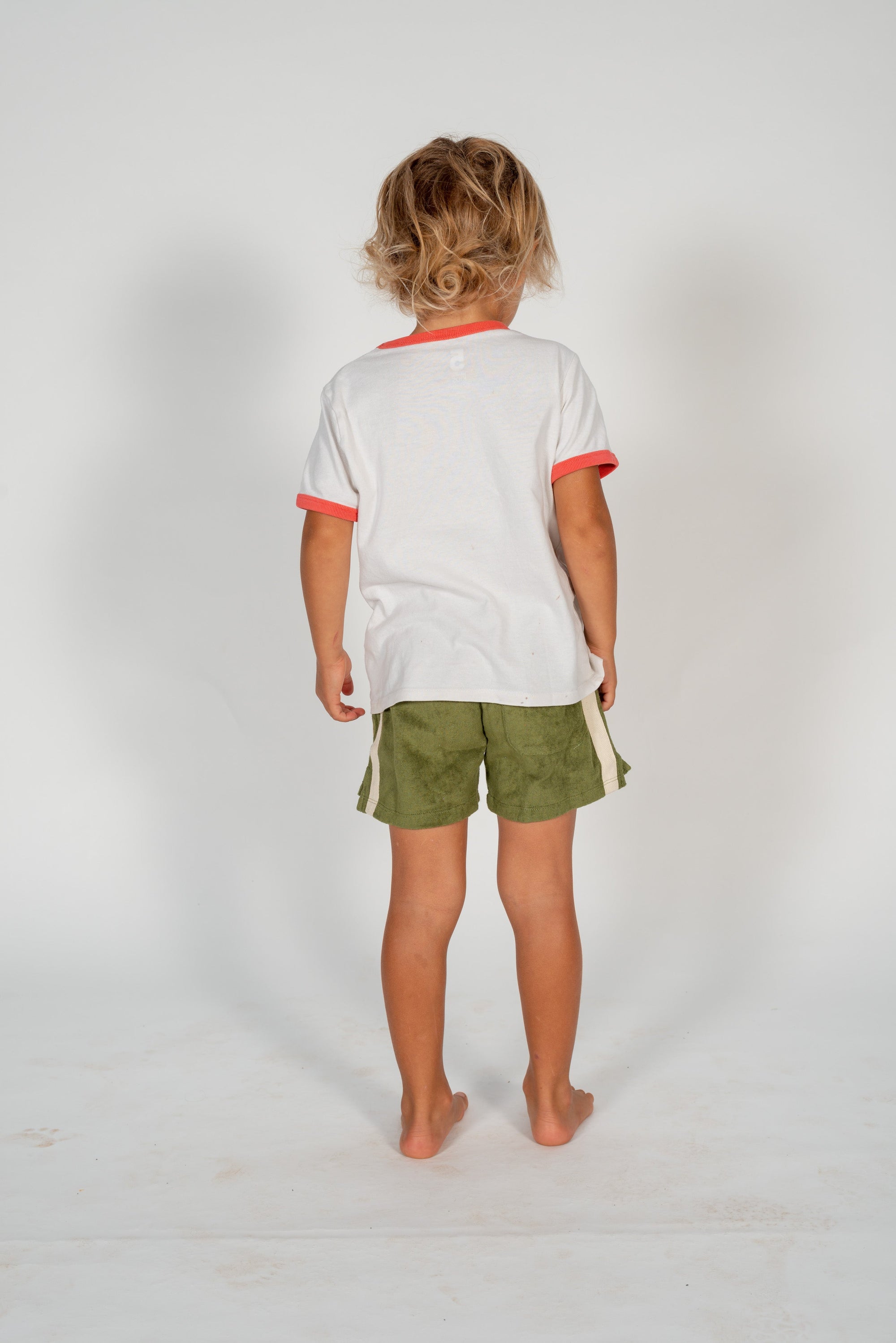 Mini Terry Towelling Shorts in Olive - Atmosea