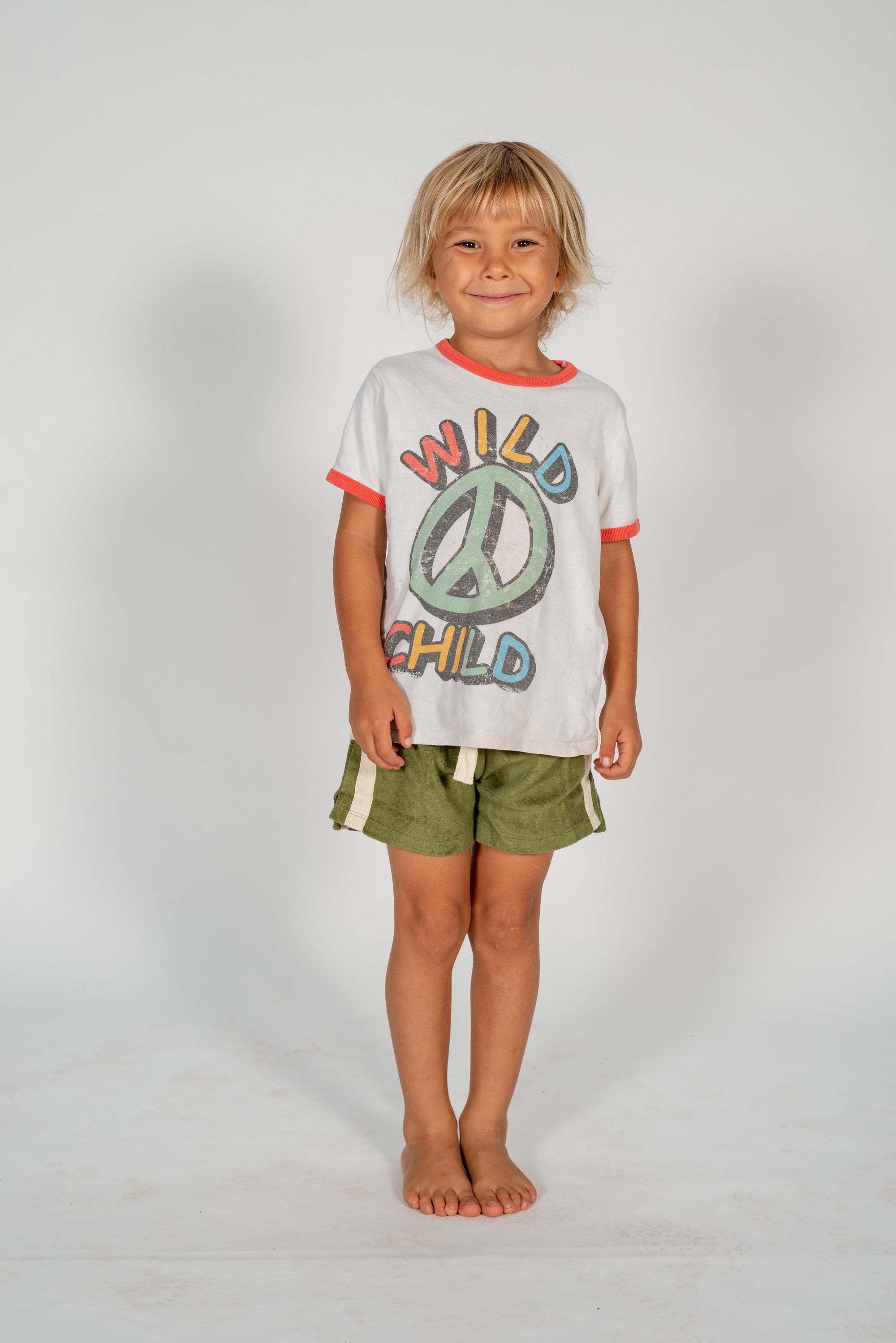 Mini Terry Towelling Shorts in Olive - Atmosea