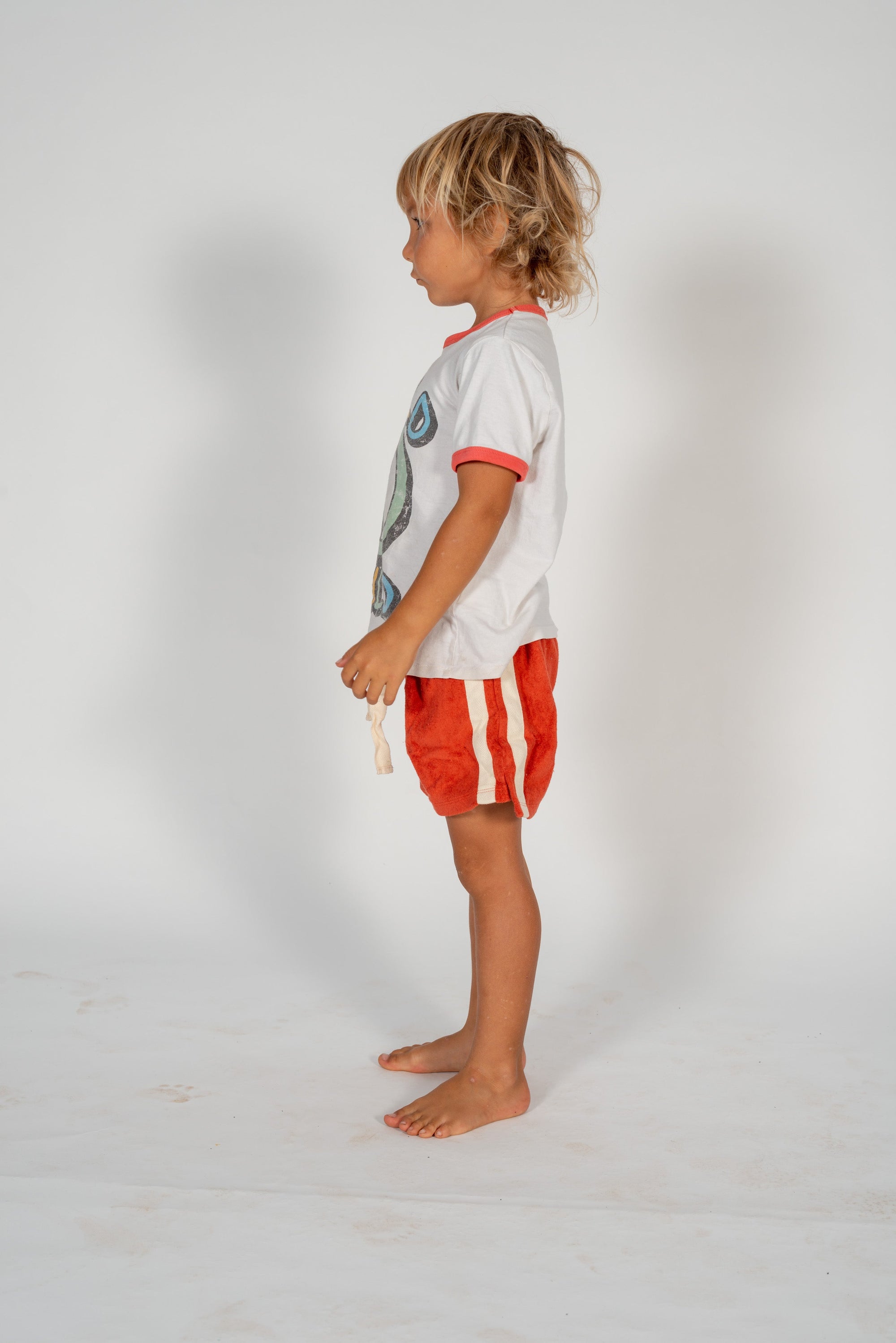 Mini Terry Towelling Shorts in Red - Atmosea