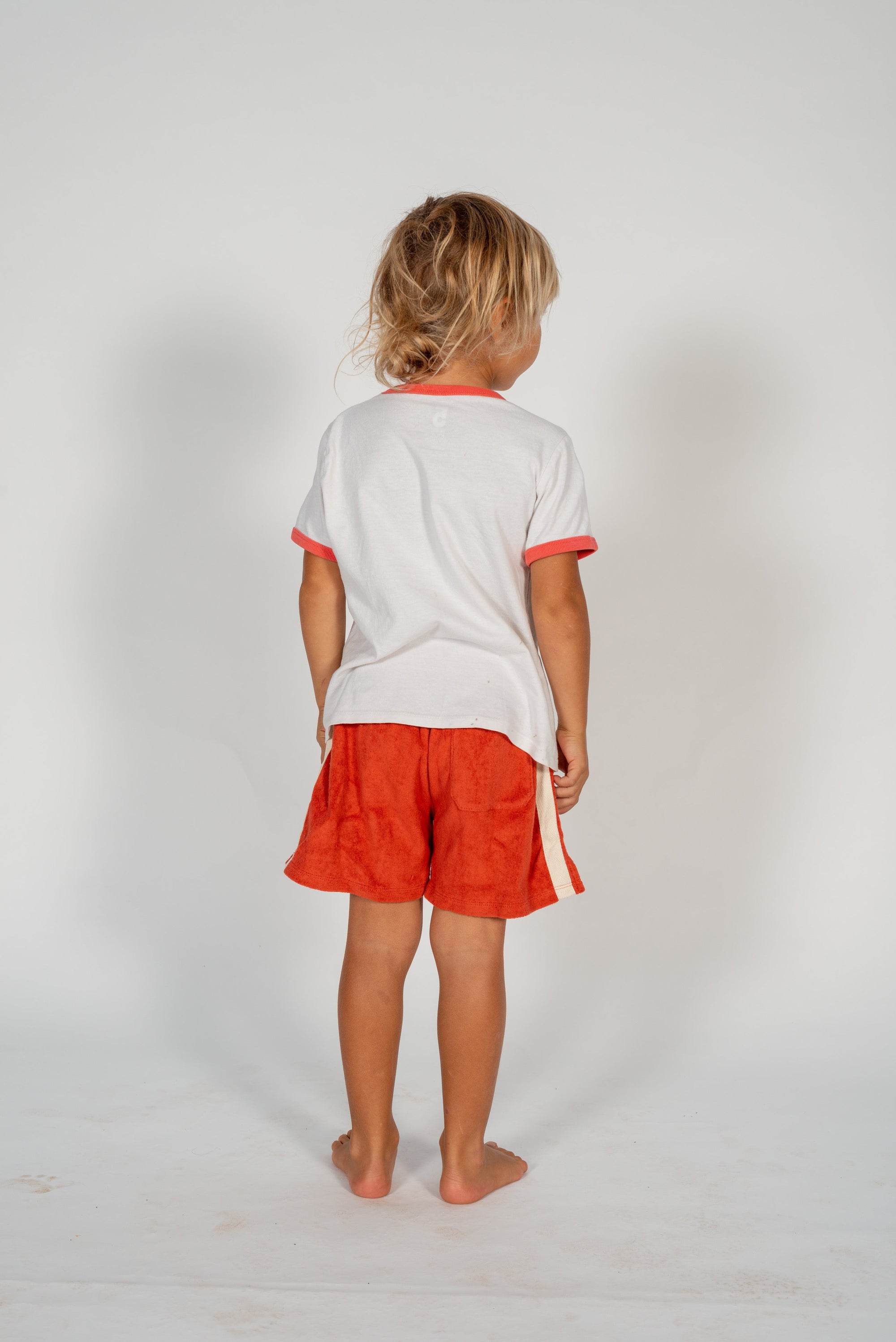 Mini Terry Towelling Shorts in Red - Atmosea