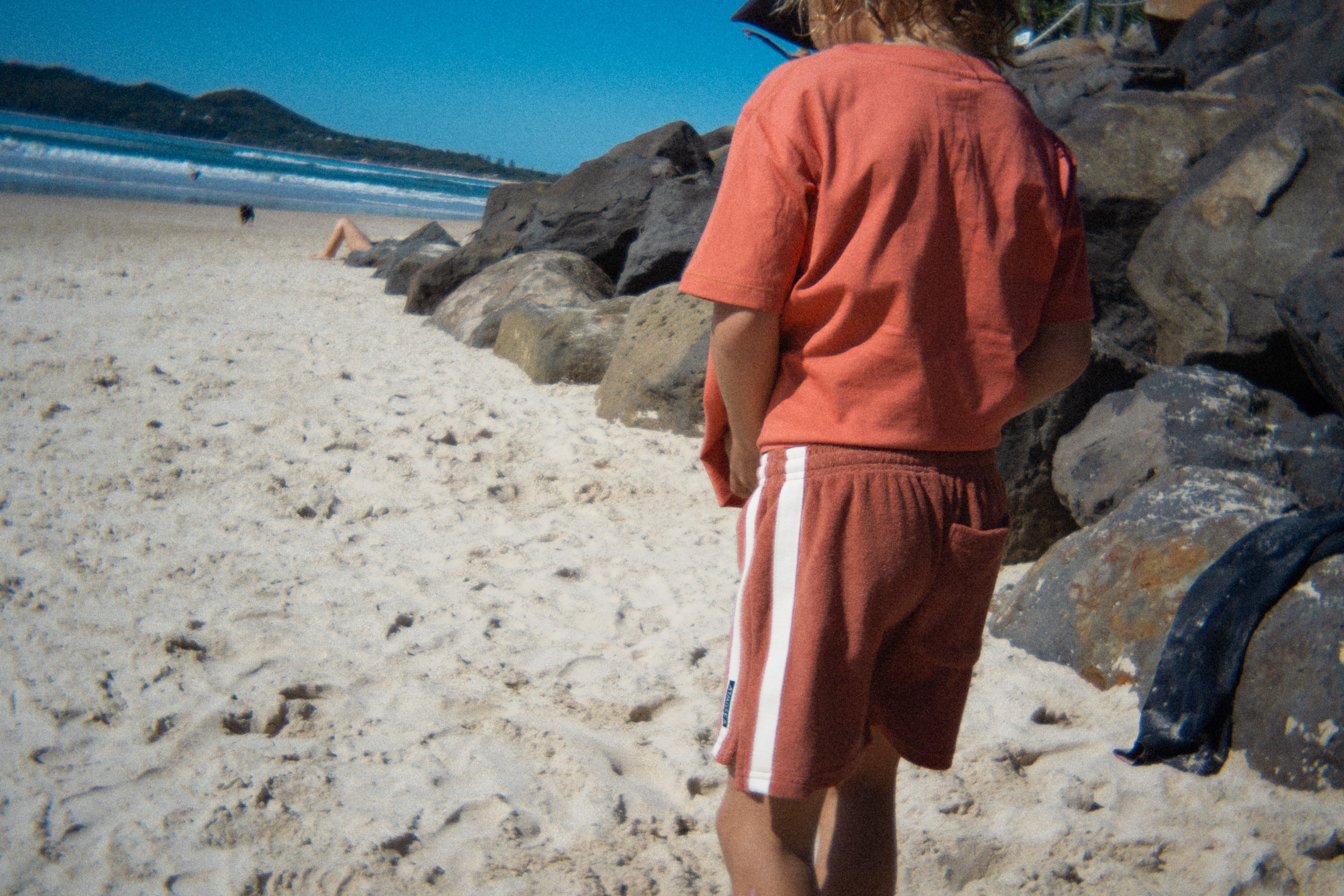 Mini Terry Towelling Shorts in Rust - Atmosea