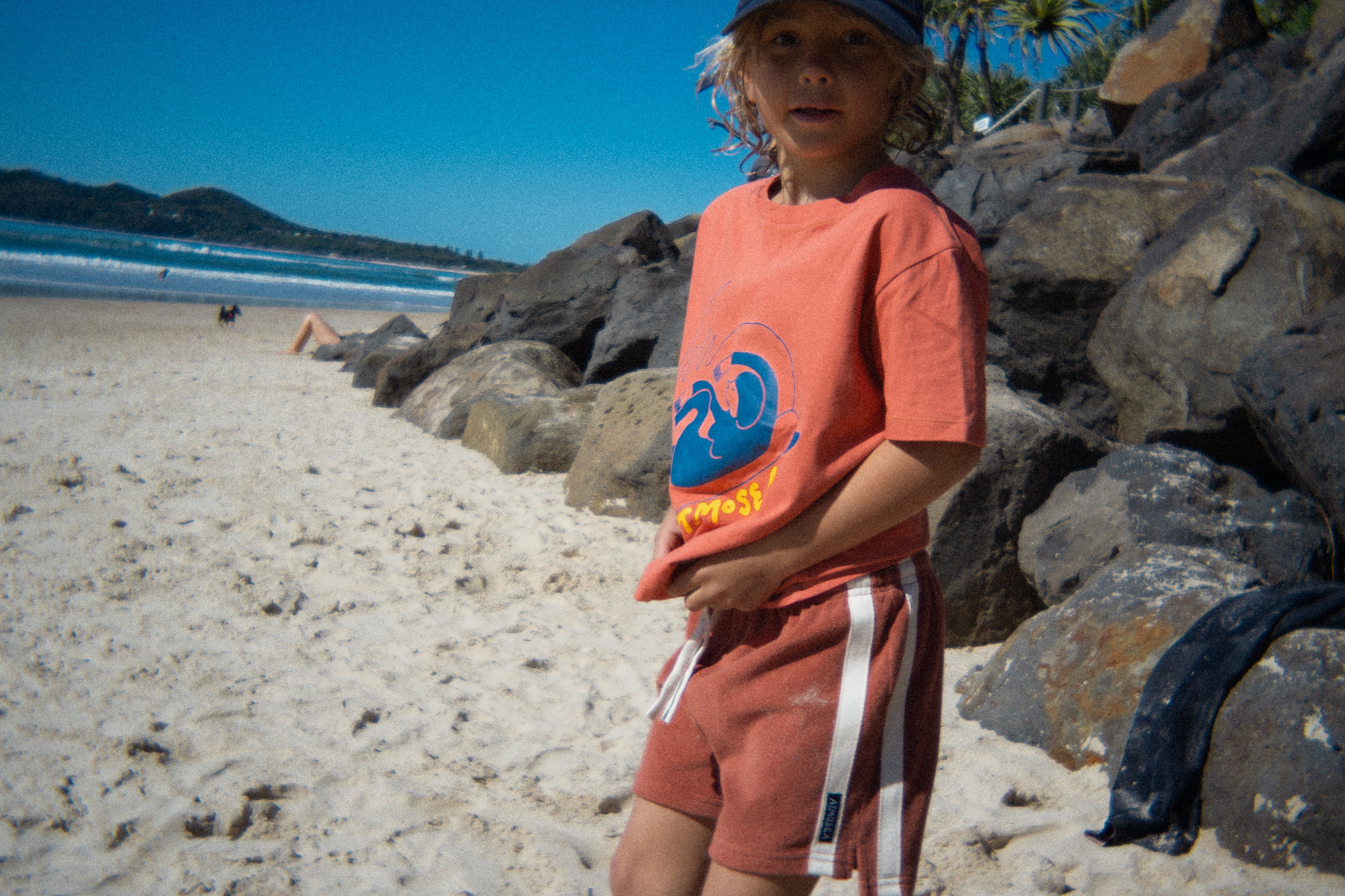 Mini Terry Towelling Shorts in Rust - Atmosea