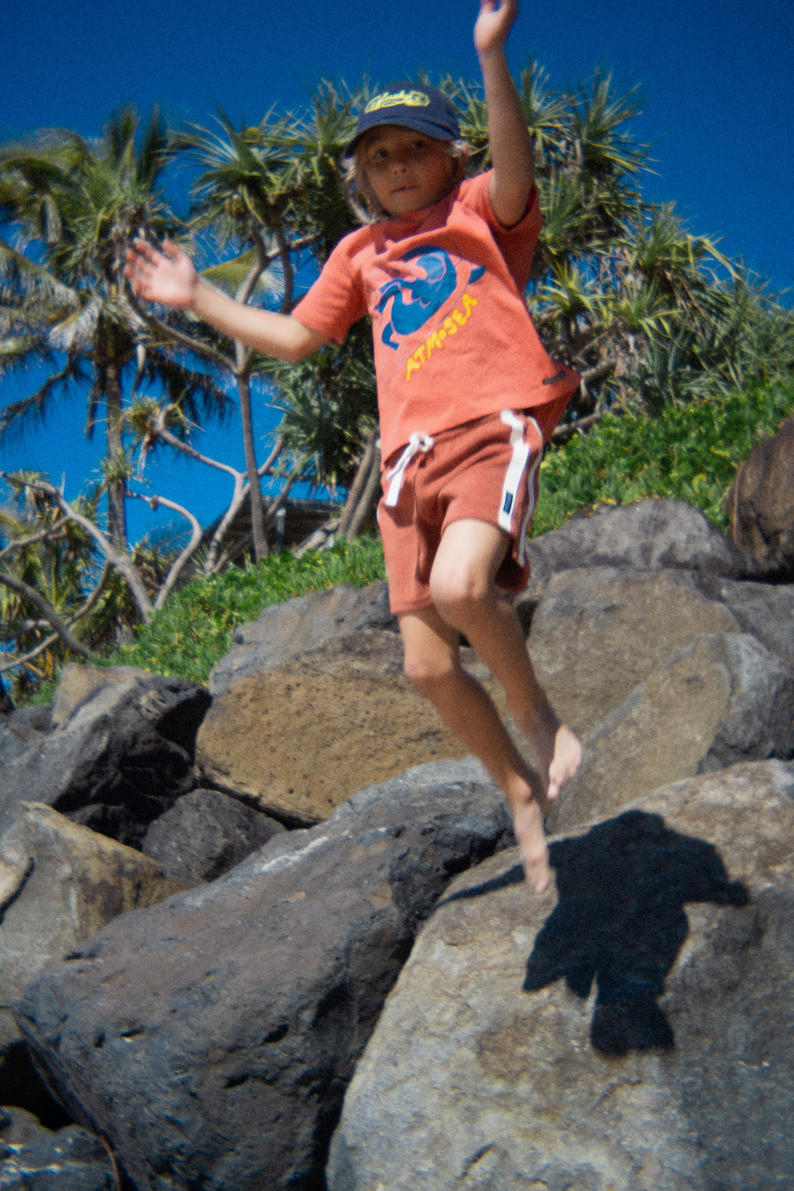 Mini Terry Towelling Shorts in Rust - Atmosea