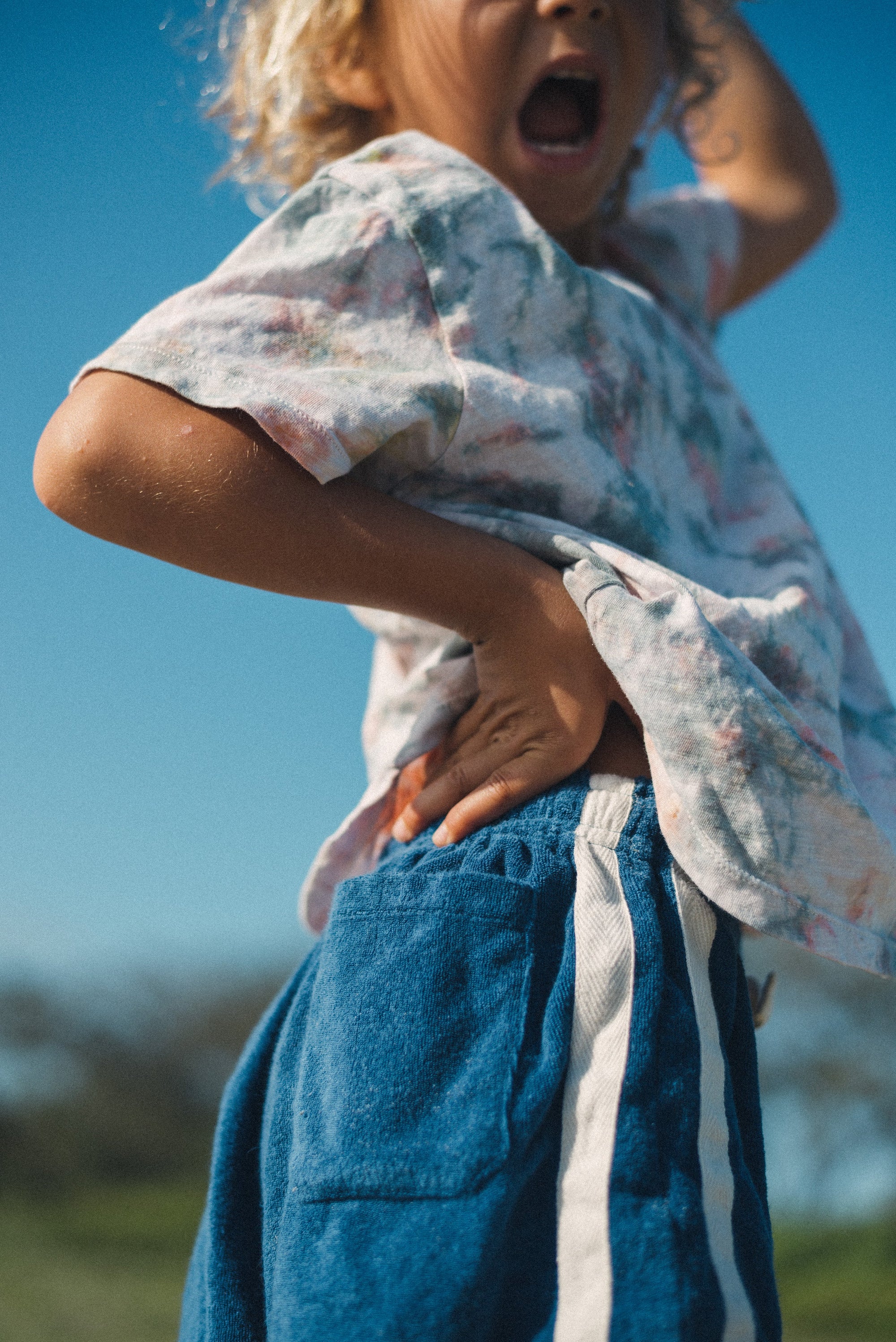 Mini Terry Towelling Shorts in True Navy - Atmosea