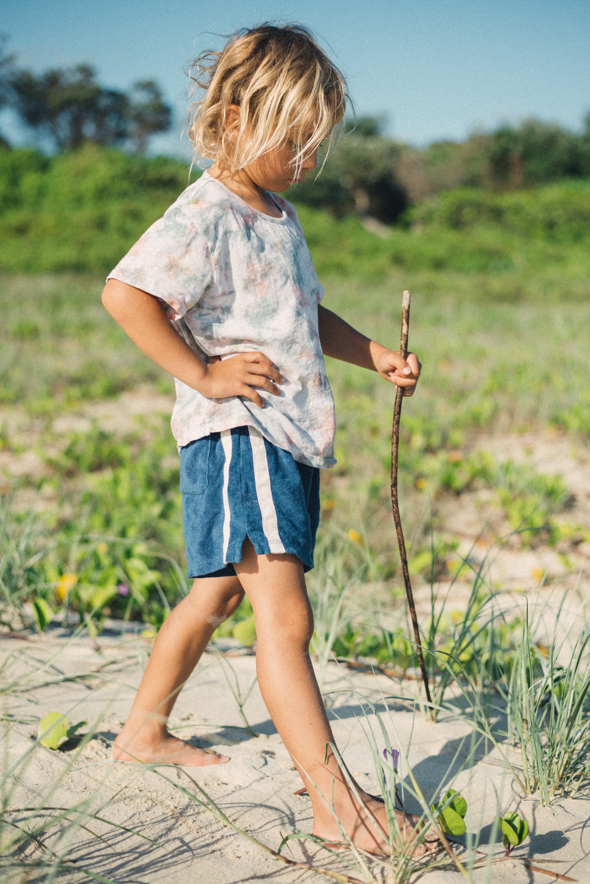 Mini Terry Towelling Shorts in True Navy - Atmosea