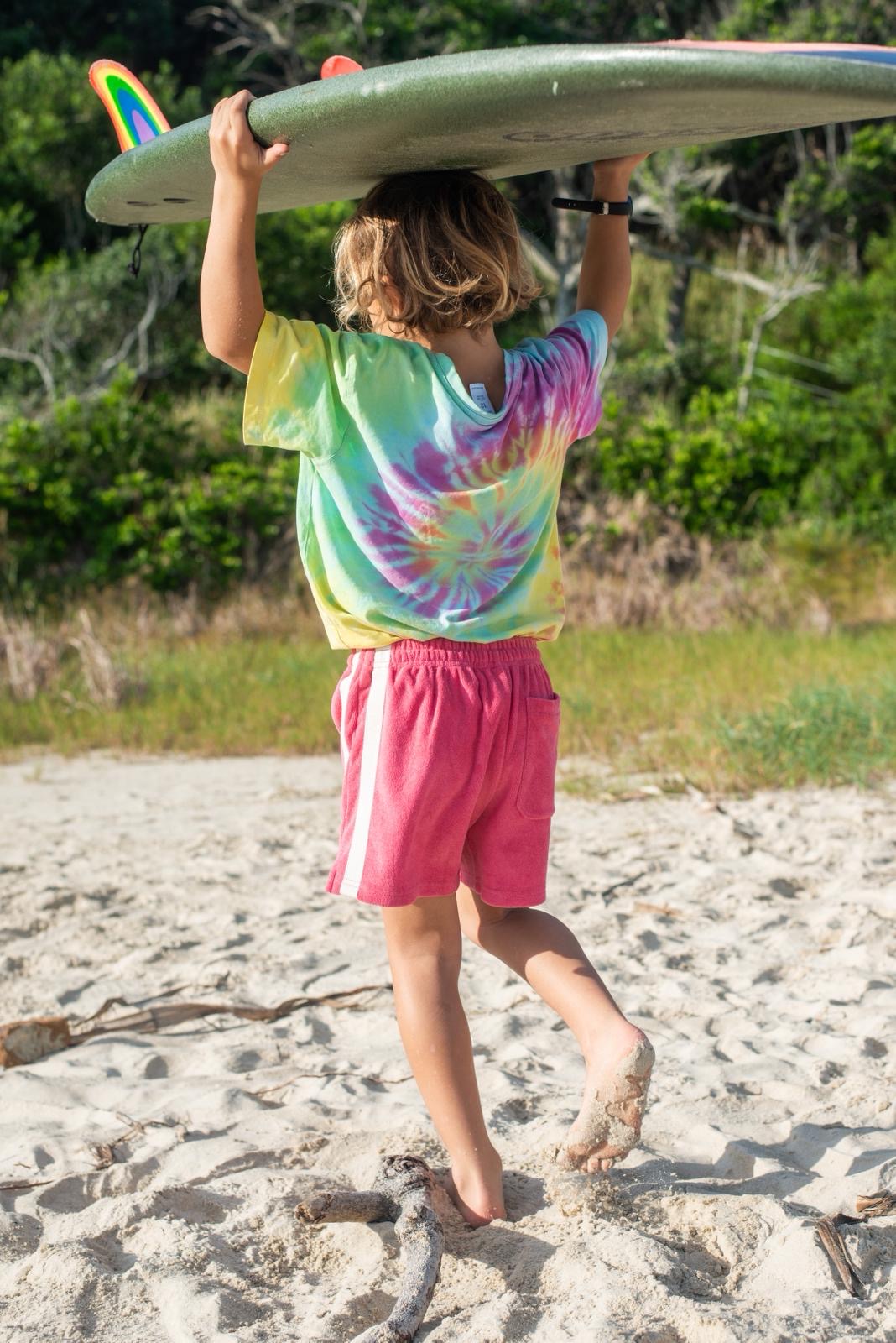 Mini Terry Towelling Shorts Strawberry - Atmosea