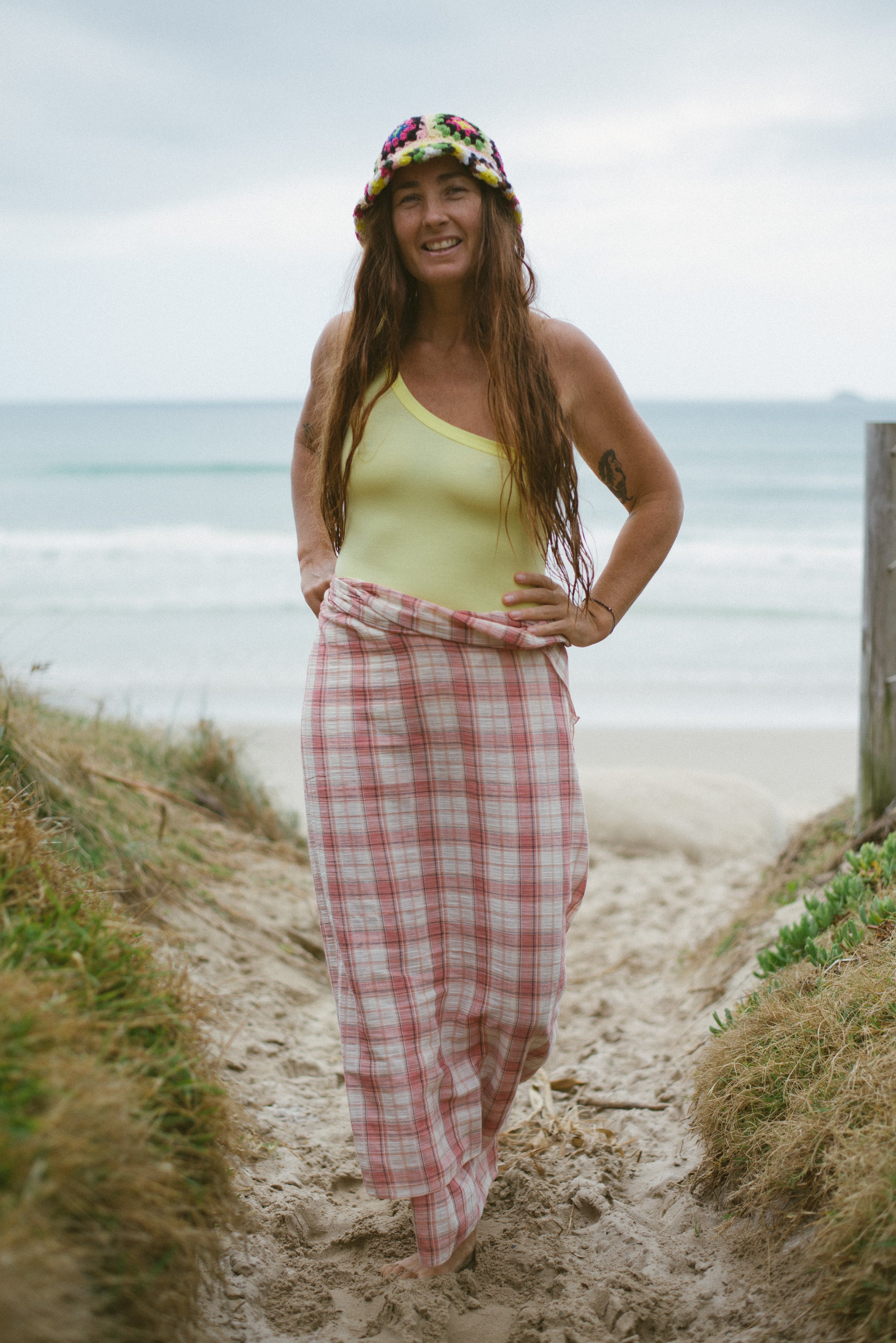 One Shoulder Crop Butter Yellow - Atmosea