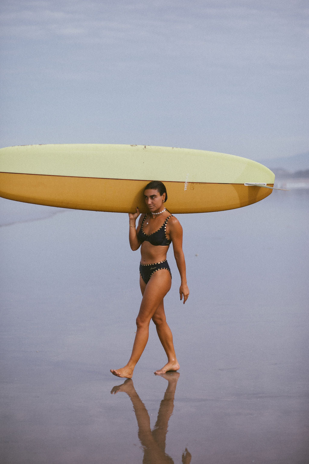 Pacific Bikini Brief in Navy and Gold - Atmosea