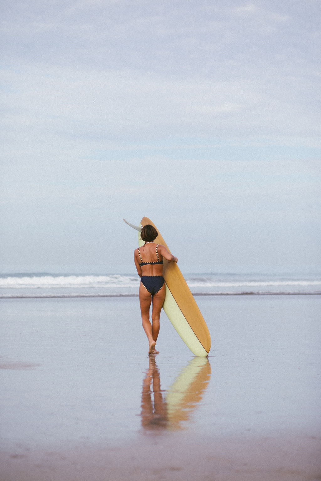 Pacific Bikini Brief in Navy and Gold - Atmosea