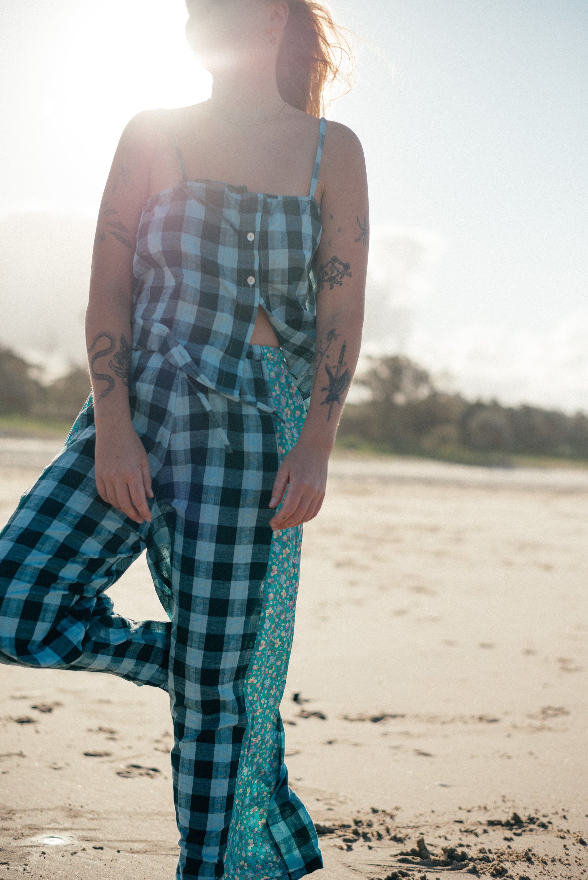 Patchwork Gingham Pant - Atmosea