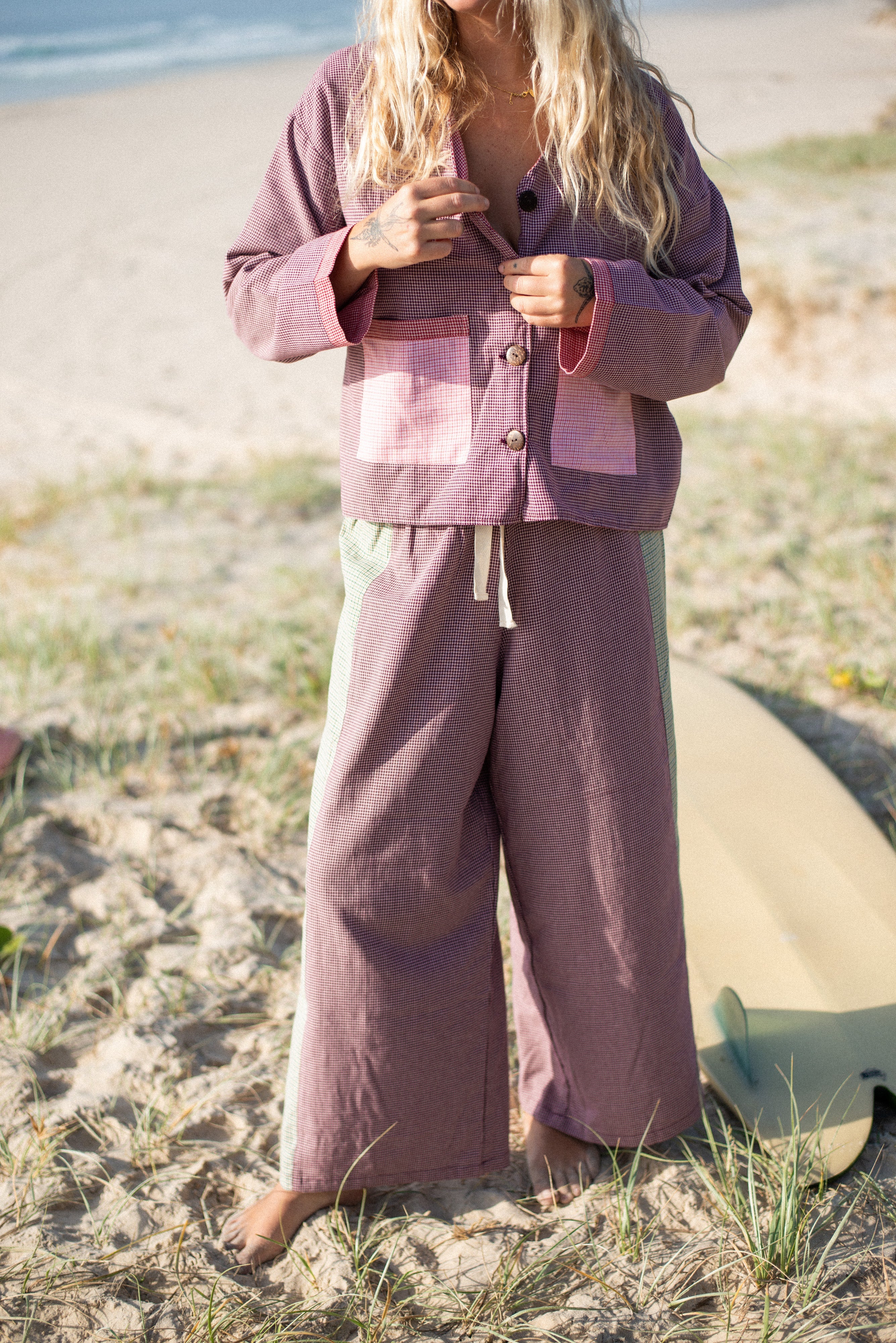 Patchwork Over Shirt - Atmosea