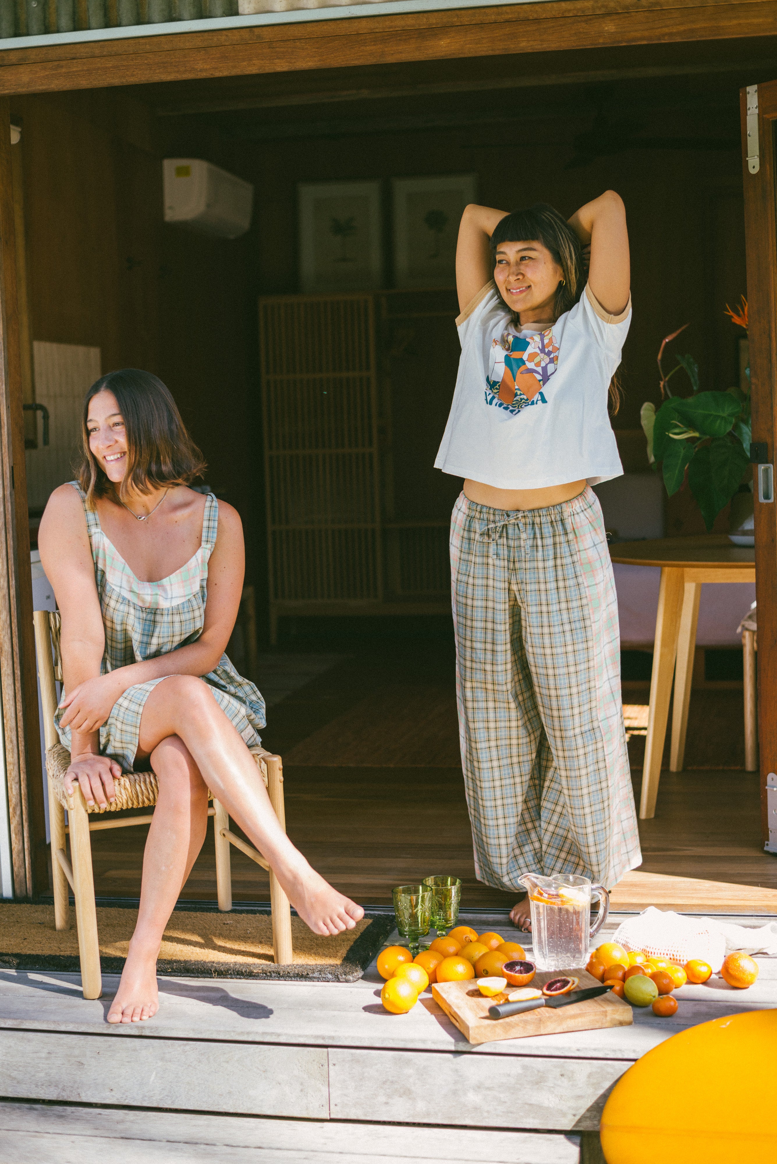 Patchwork Pant in Cottage Plaid - Atmosea