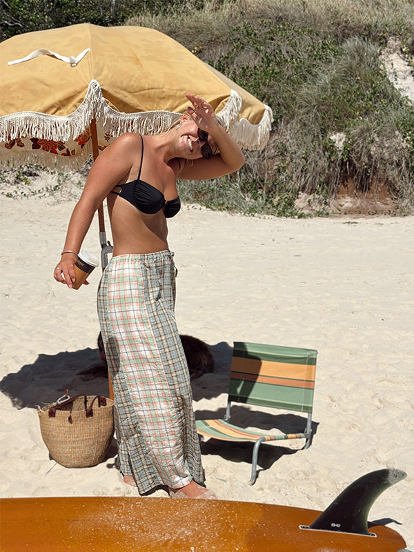 Patchwork Pant in Cottage Plaid - Atmosea
