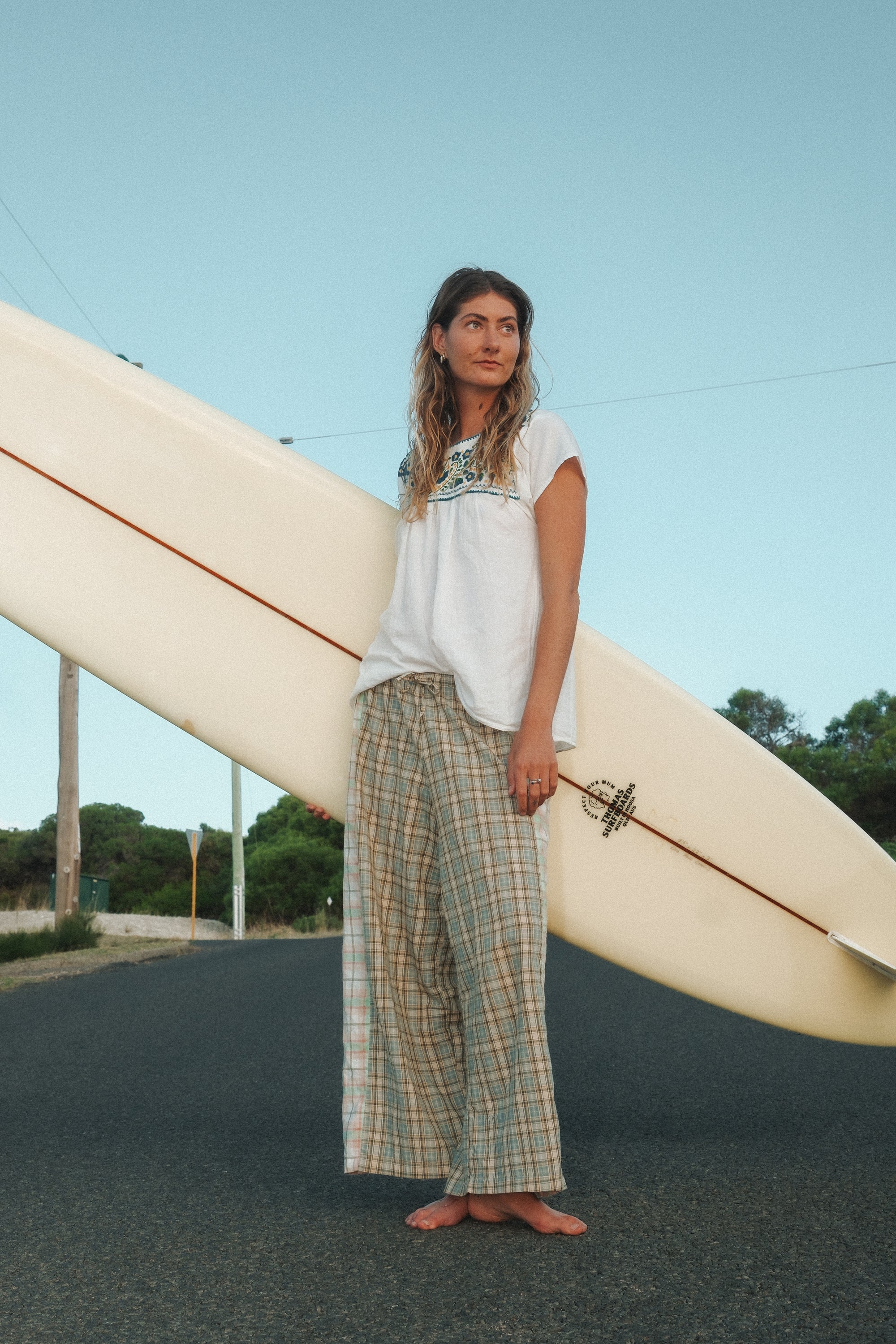 Patchwork Pant in Cottage Plaid - Atmosea