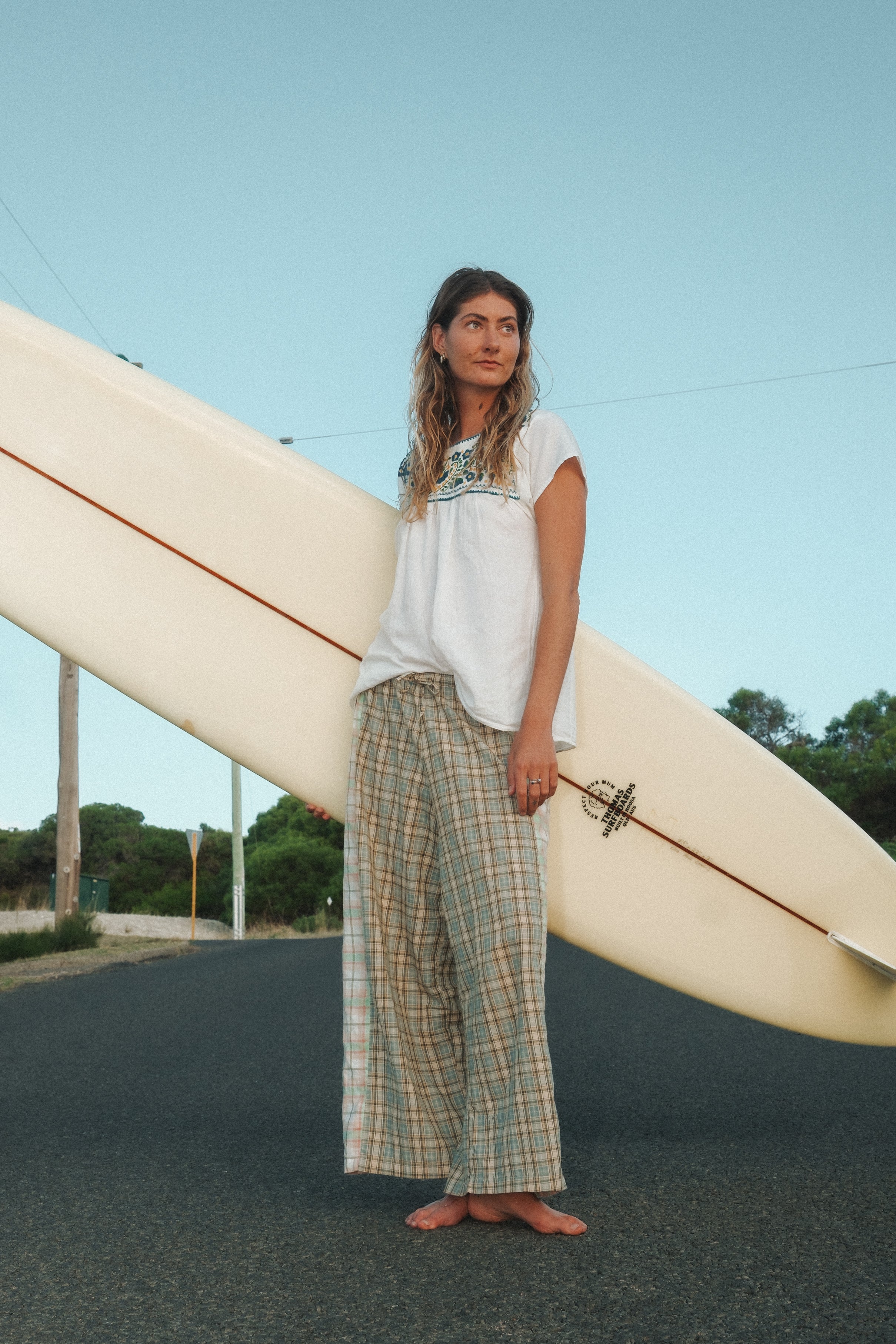 Patchwork Pant in Cottage Plaid - Atmosea