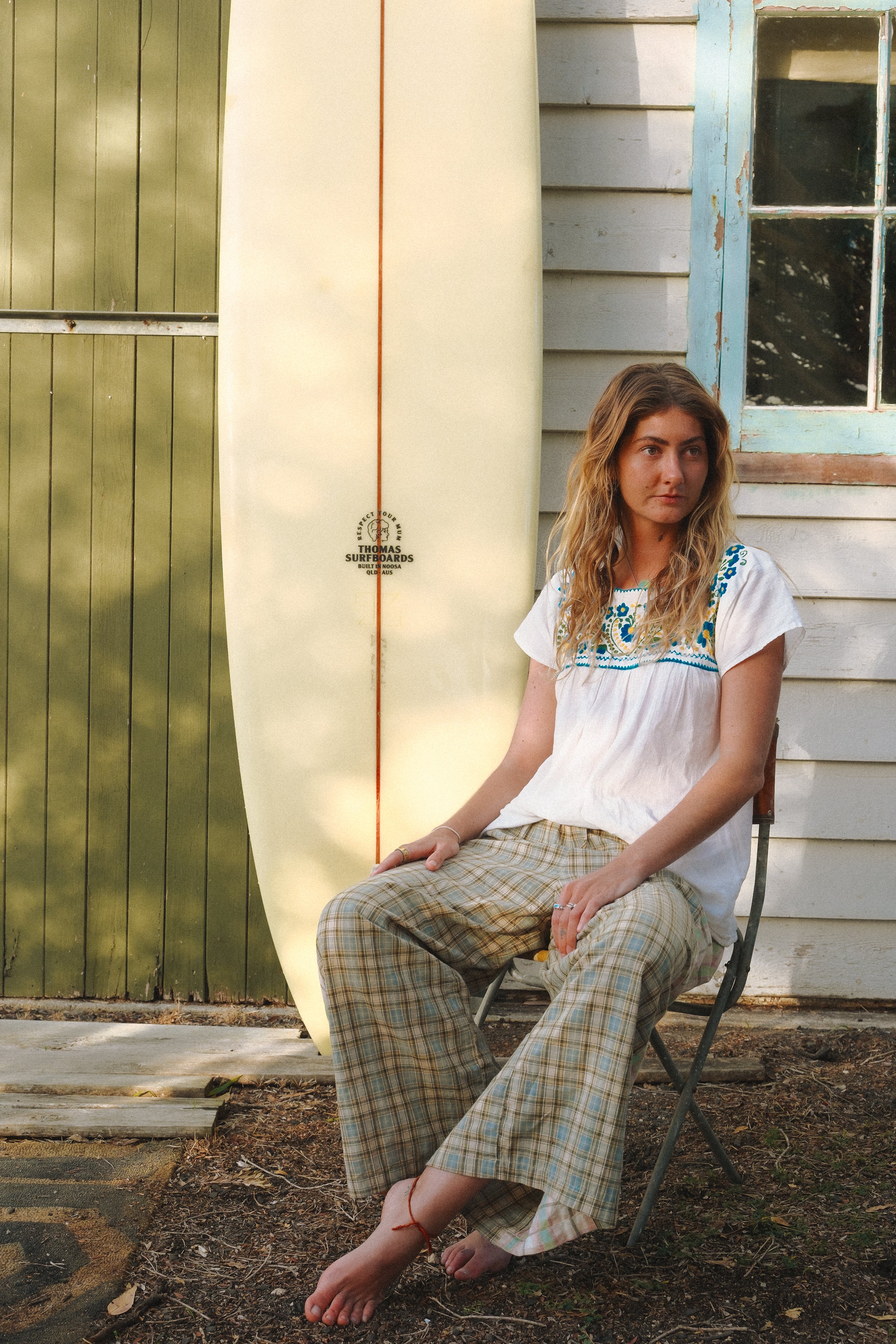 Patchwork Pant in Cottage Plaid - Atmosea