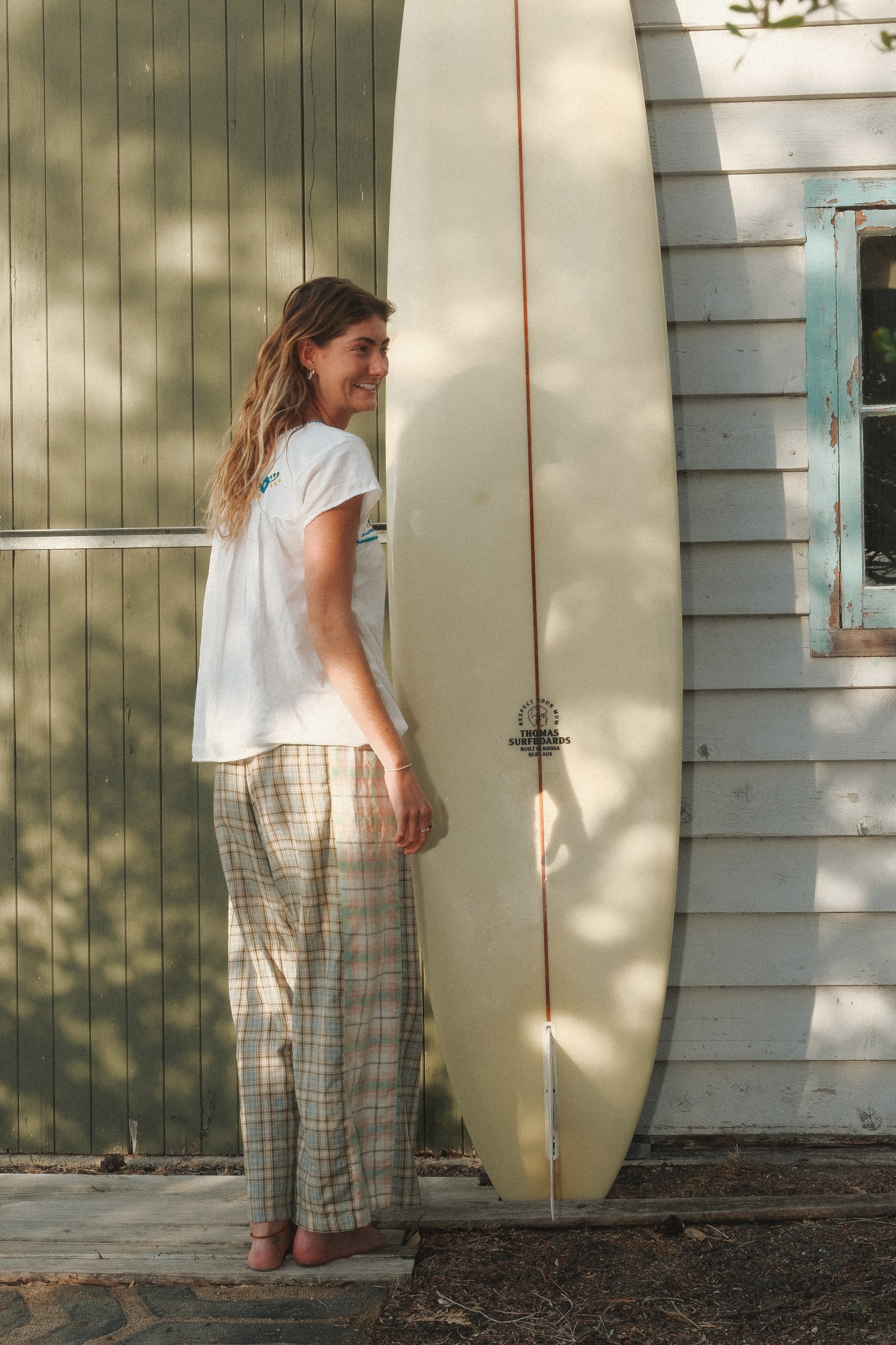 Patchwork Pant in Cottage Plaid - Atmosea