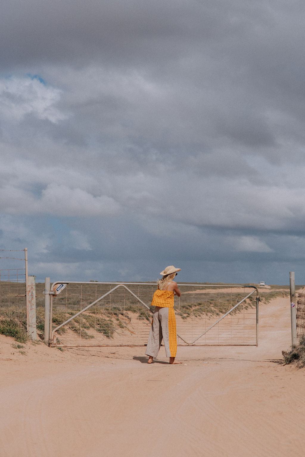 Patchwork Pant in Ginger Gingham - Atmosea