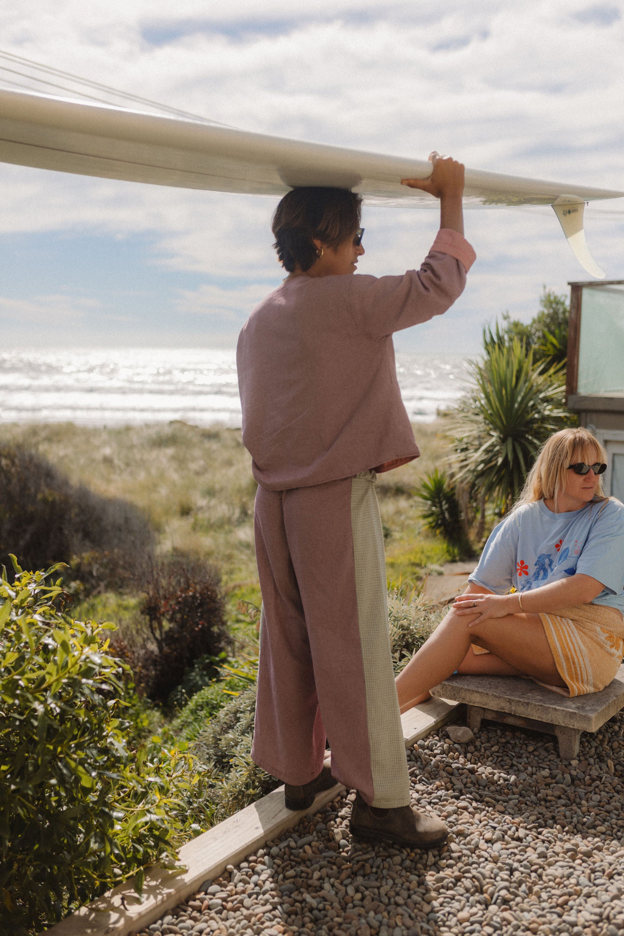 Patchwork Pant in Hounds Tooth Combo - Atmosea